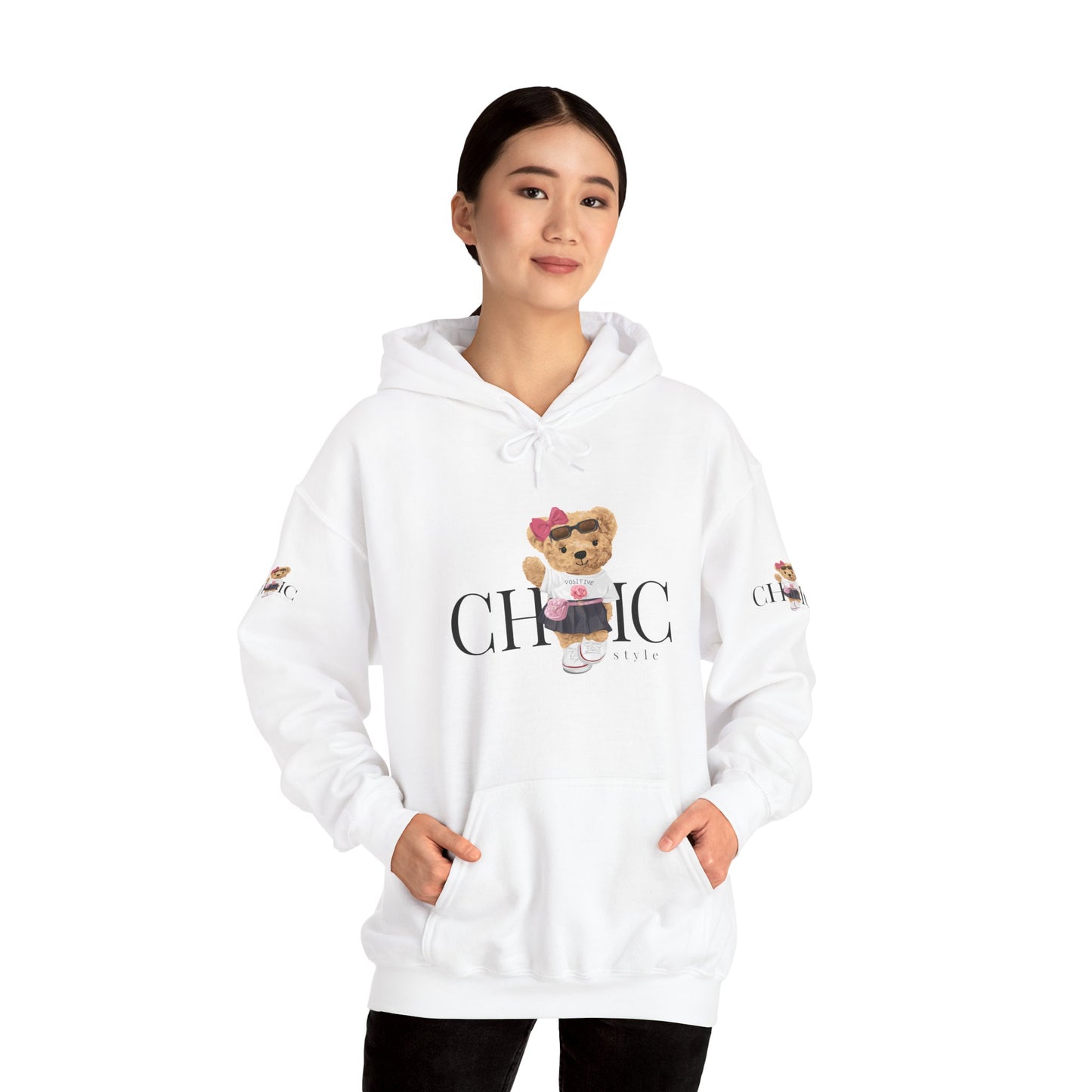 Princess Grace  Chic Style Bear Unisex Hooded Sweatshirt  Cute and Cozy Fashion