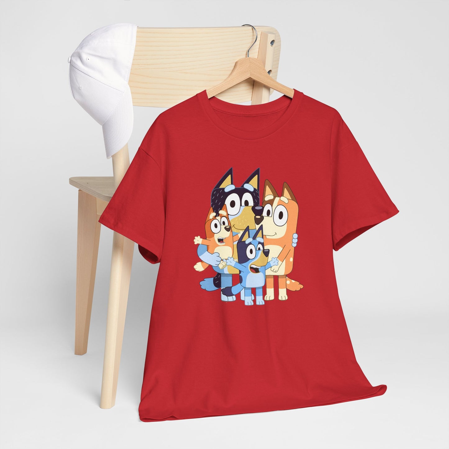 Princess Grace  Bluey Family Unisex Heavy Cotton Tee  Fun and Stylish for Kids and Adults