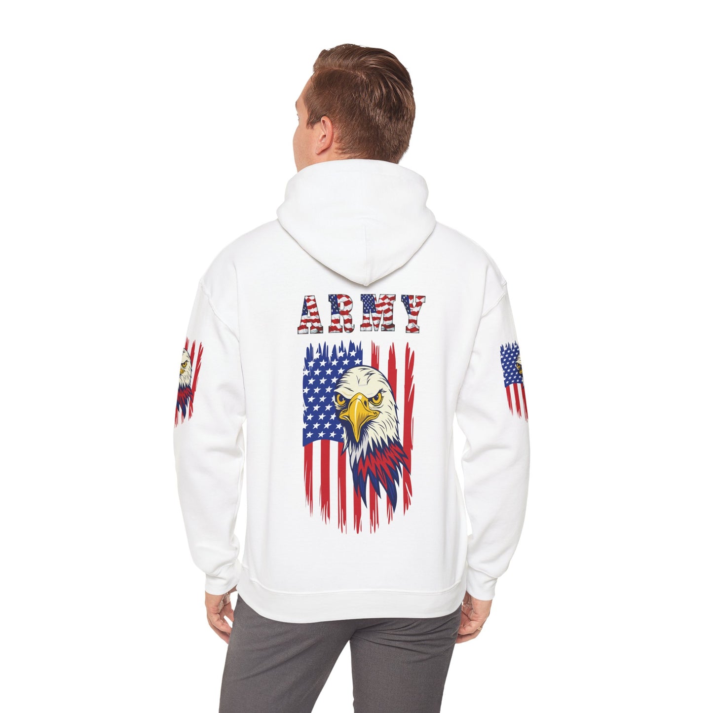 Princess Grace  Patriotic Army Eagle Hoodie  Unisex Heavy Blend Sweatshirt