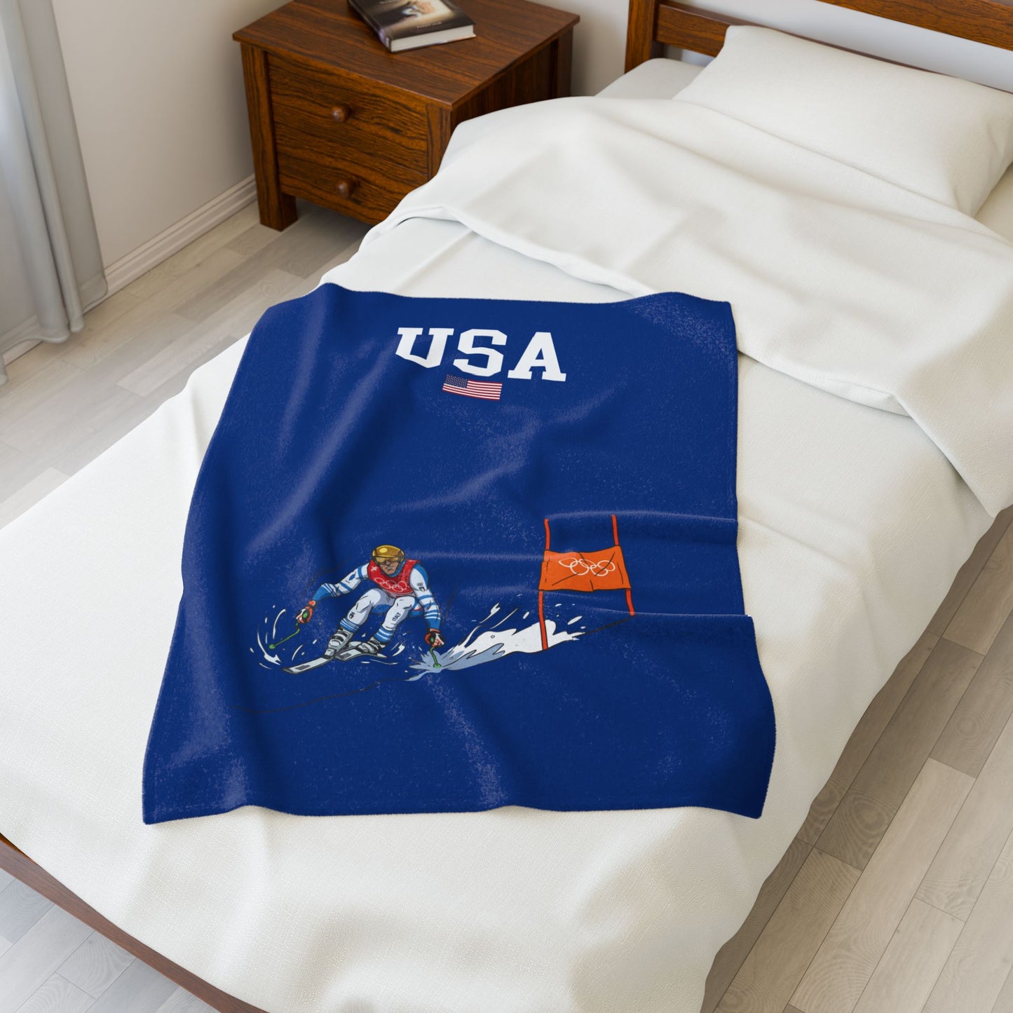 Princess Grace  TEAM USA  Velveteen Plush Blanket