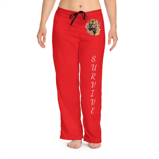 Princess Grace  SURVIVE Bold Tiger Graphic Women's Pajama Pants  Survive in Style