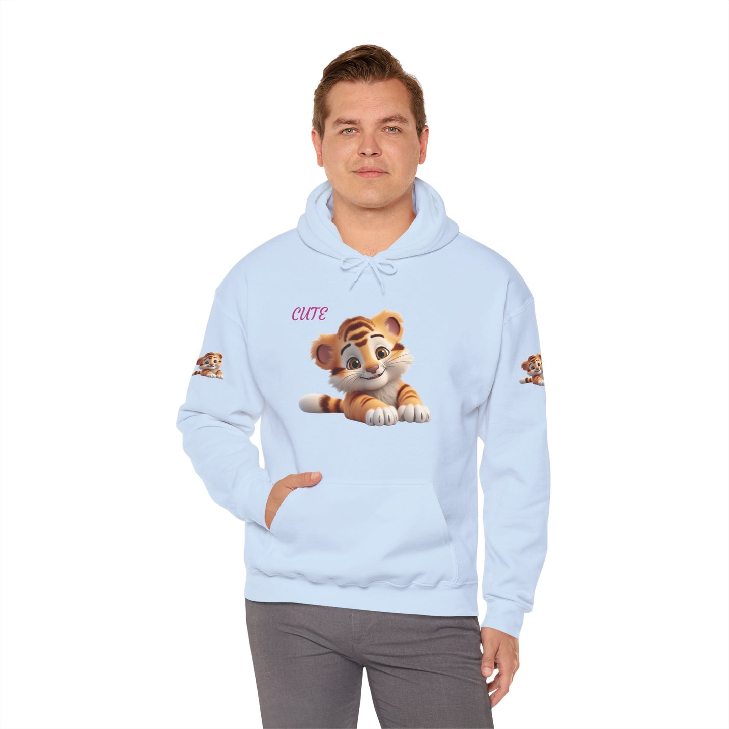 Princess Grace  Cute Tiger Design Unisex Heavy Blend Hooded Sweatshirt