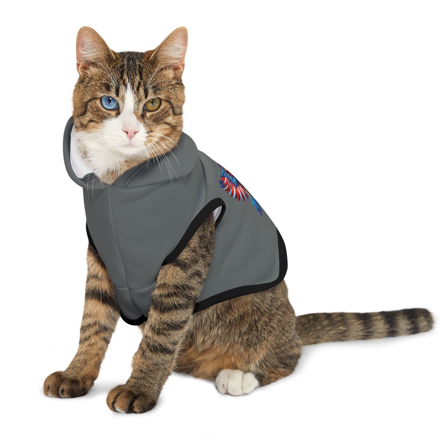 Princess Grace  Patriotic Eagle Pet Hoodie  Cozy Dog Apparel for Independence Day