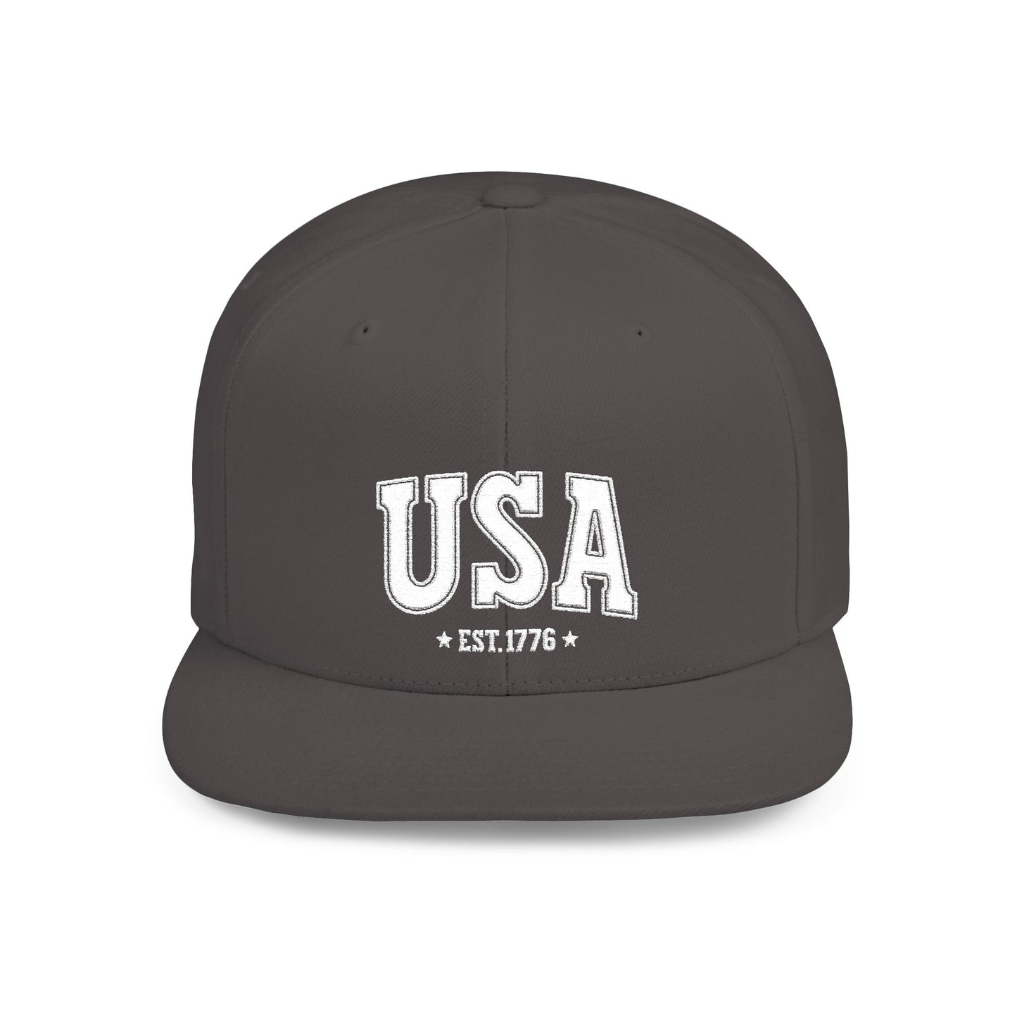 Princess Grace  USA Flat Bill Snapback Cap - Est. 1776 | Casual Style for All Occasions