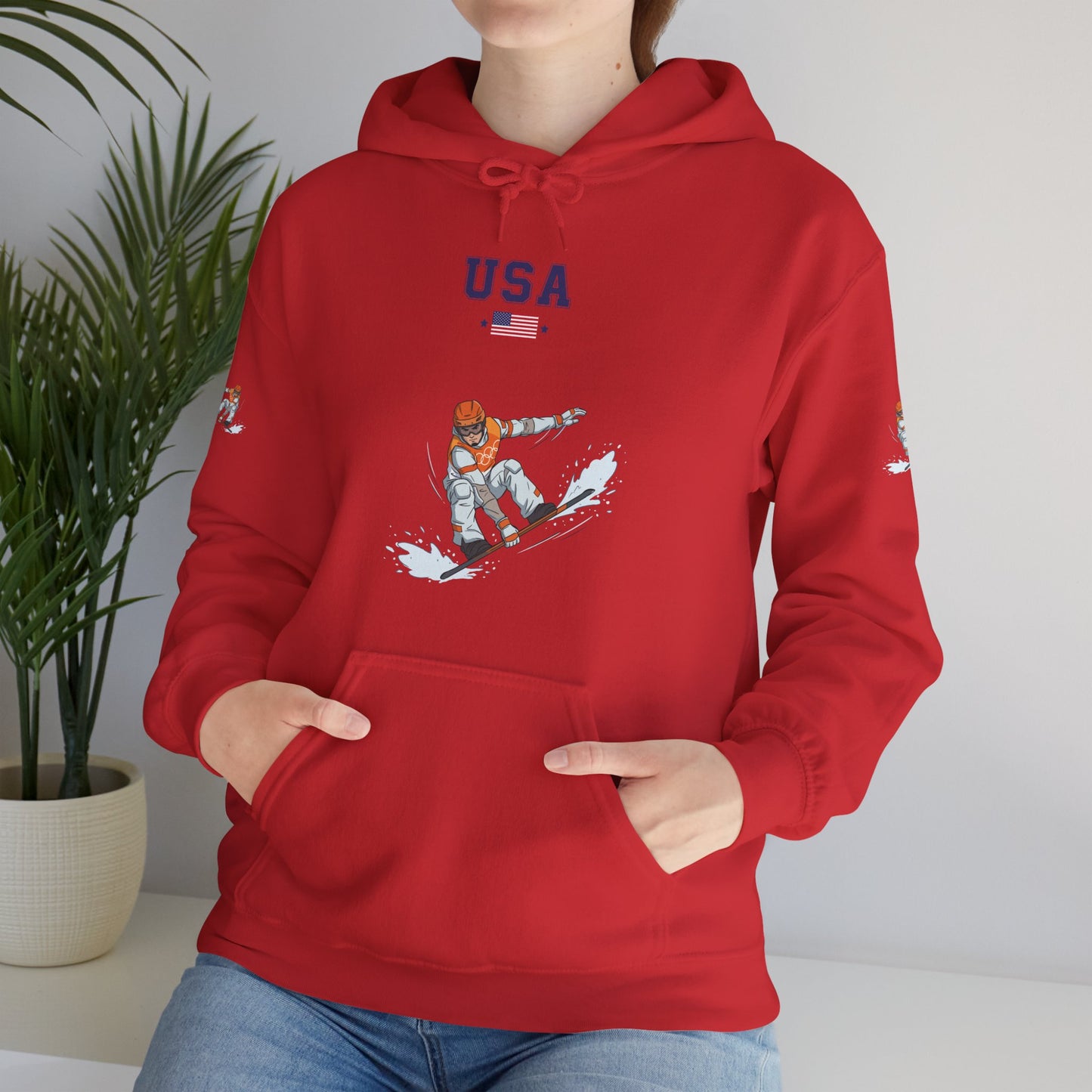 Princess Grace  TEAM USA  Snowboard  Unisex Heavy Blend Hooded Sweatshirt