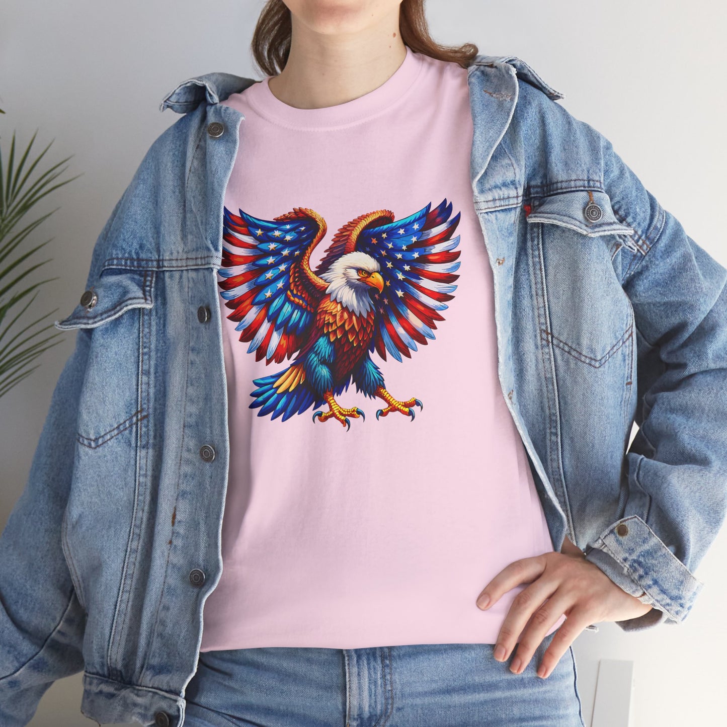 Princess Grace  Patriotic Eagle Graphic Tee  Unisex Heavy Cotton T-Shirt