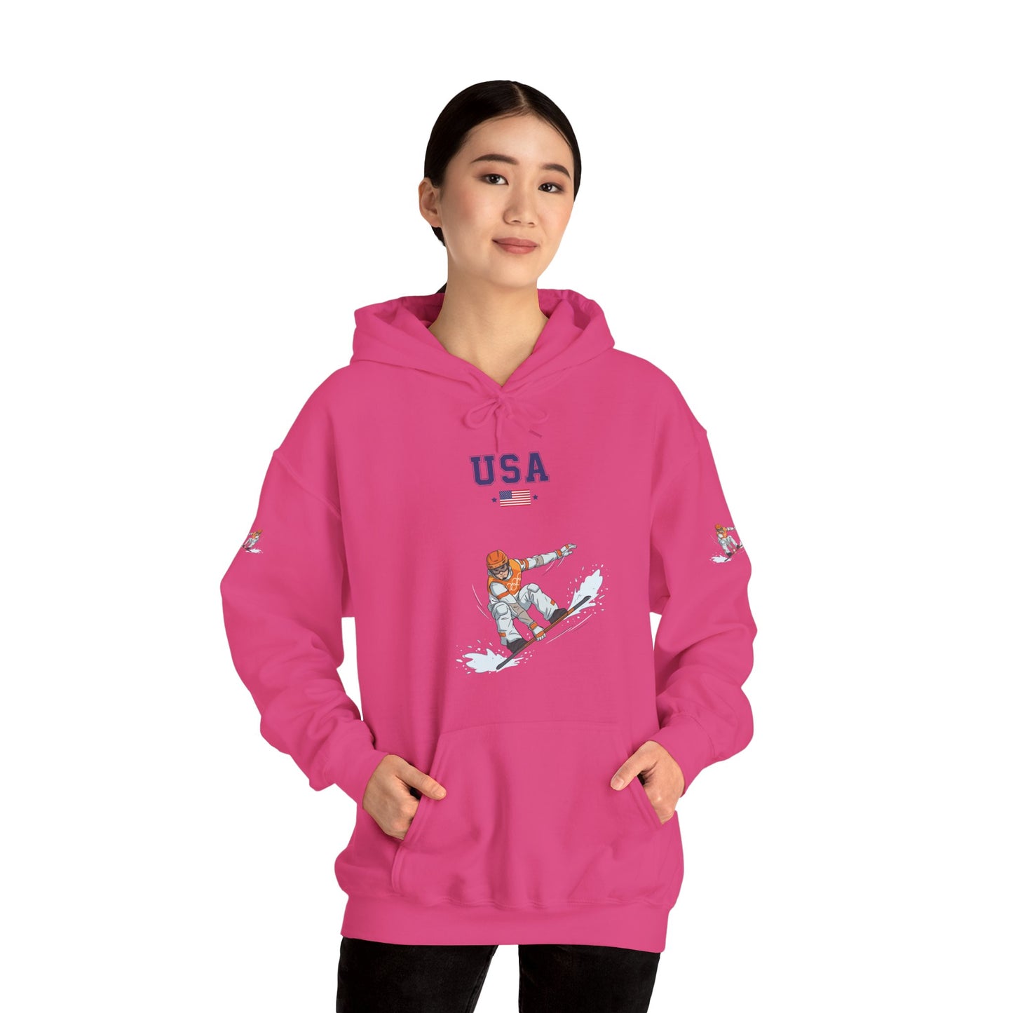 Princess Grace  TEAM USA  Snowboard  Unisex Heavy Blend Hooded Sweatshirt