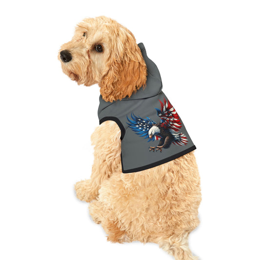 Princess Grace  Patriotic Eagle Pet Hoodie Cozy Dog Apparel for Celebrations
