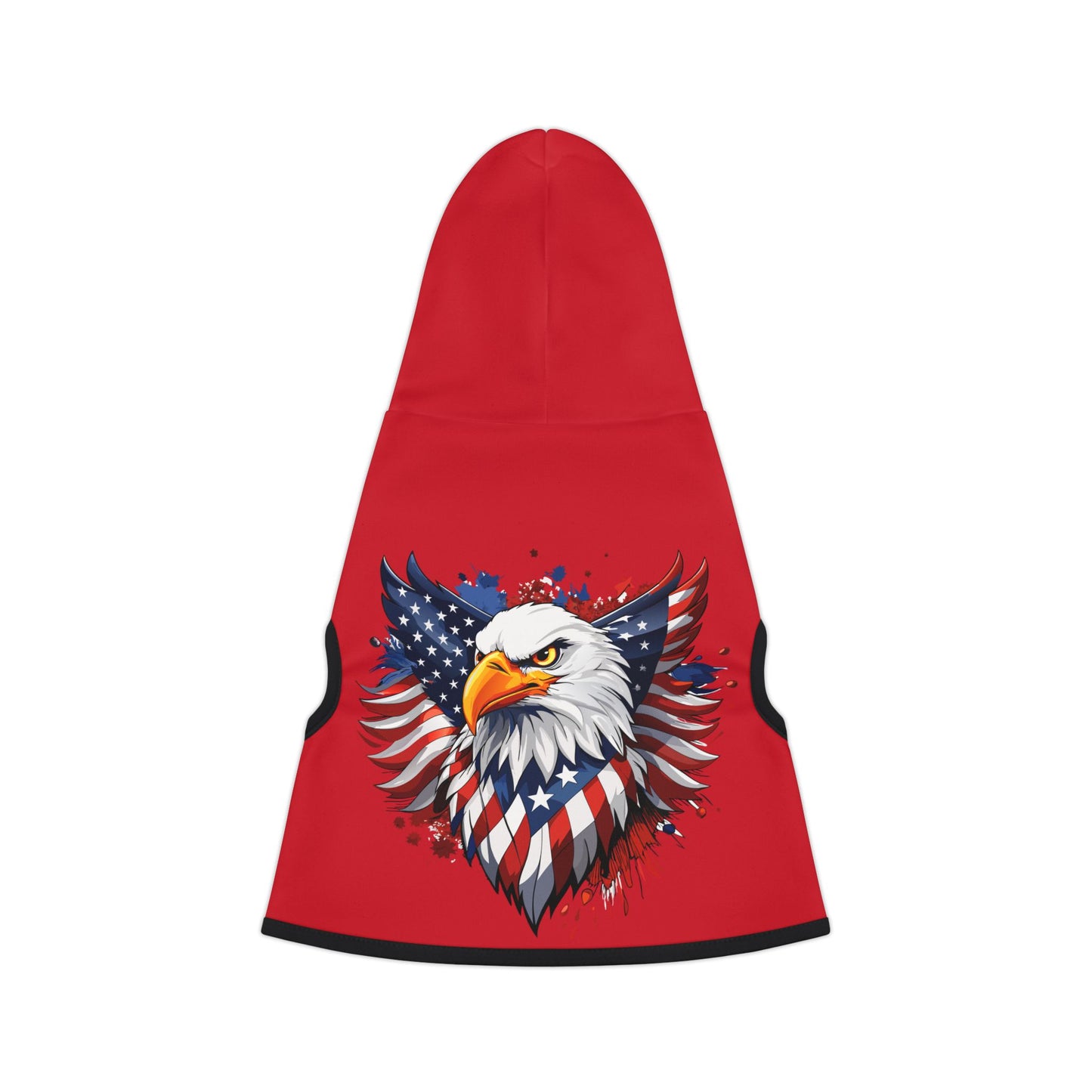 Princes Grace  Patriotic Eagle Pet Hoodie Perfect for National Holidays and Celebrations