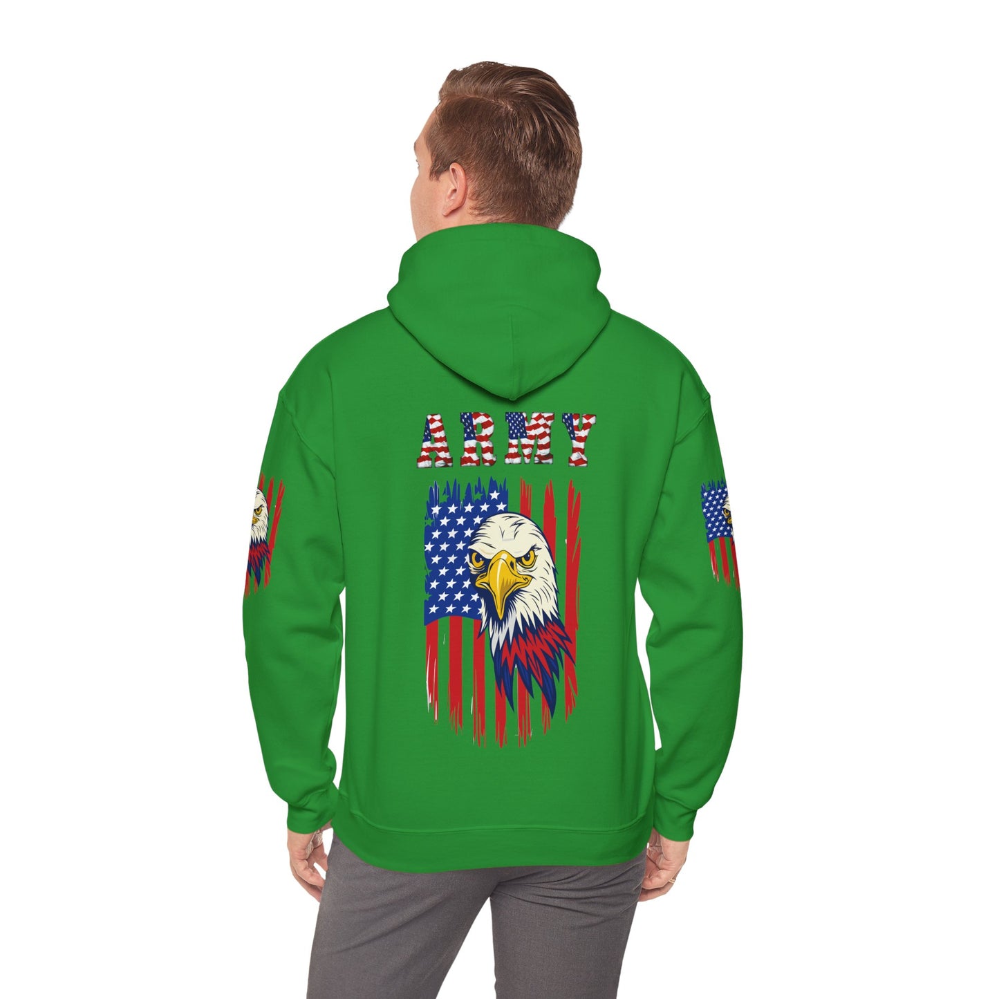 Princess Grace  Patriotic Army Eagle Hoodie  Unisex Heavy Blend Sweatshirt