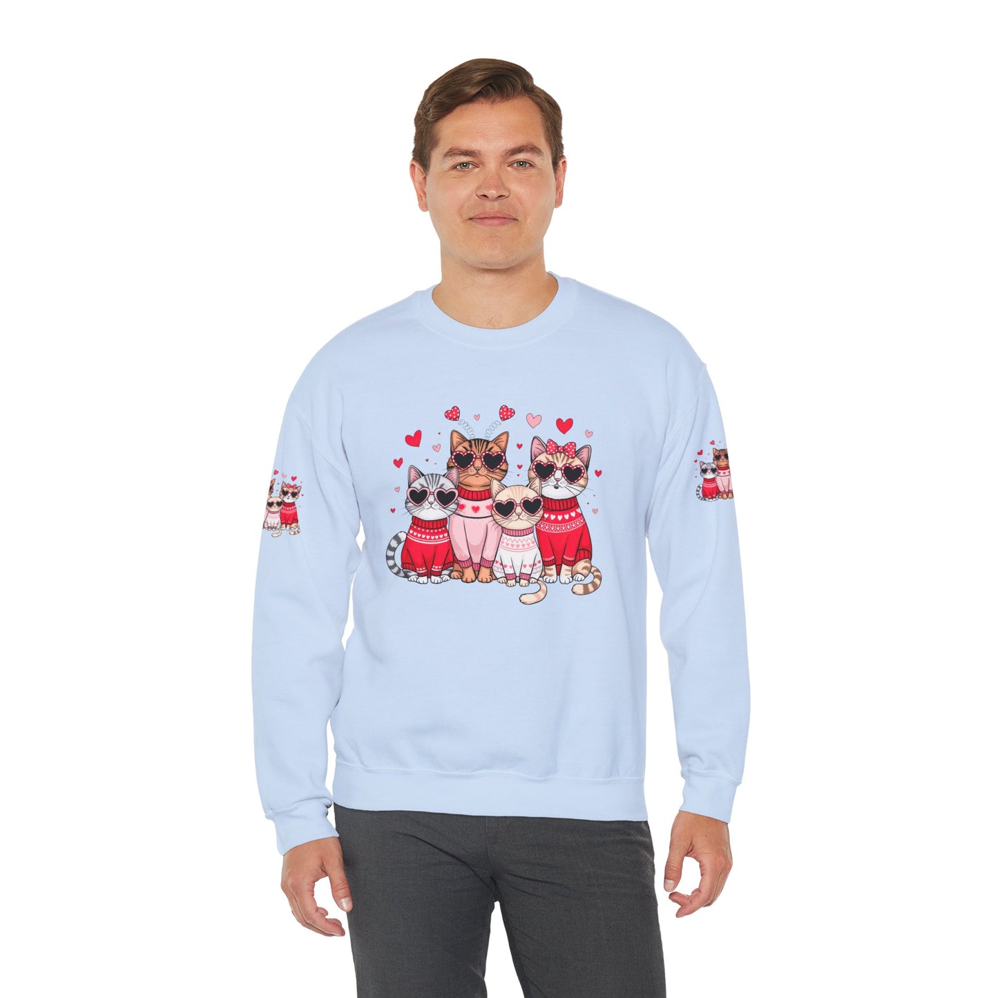 Princess Grace  Cute Cat Lovers Crewneck Sweatshirt  Cozy Valentine's Gift