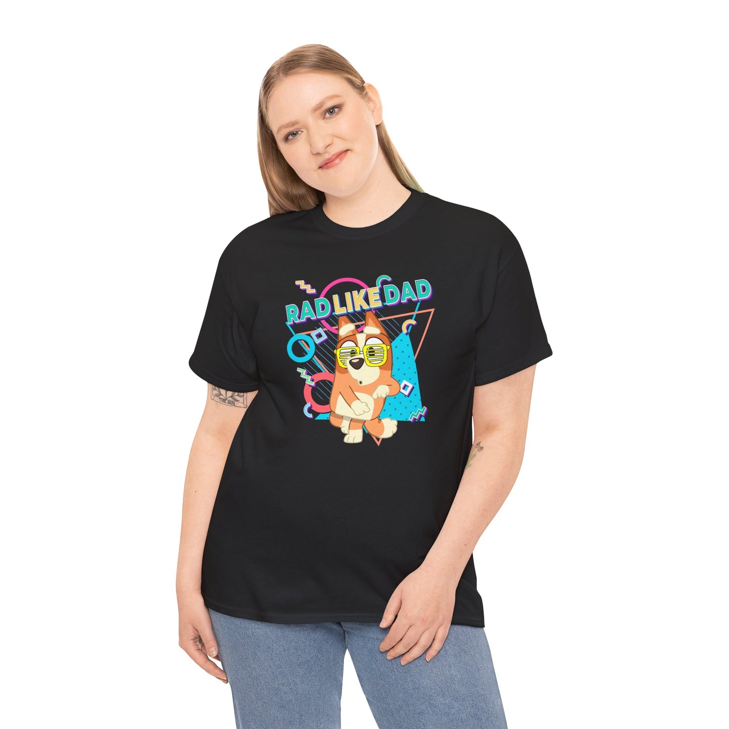 Princess Grace Bluer Rad Like Dad Fun Unisex Heavy Cotton Tee Graphic Tee for Everyday Wear and Gifts