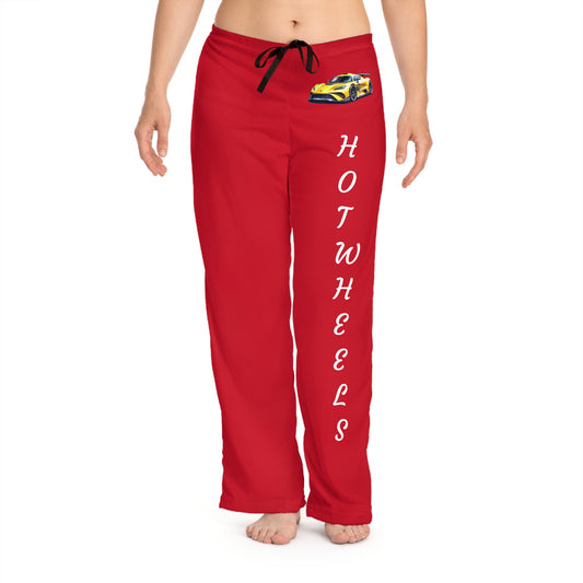 Princess Grace  Hot Wheels  Pajama Pants  Cozy Red Lounge Wear for Car Lovers