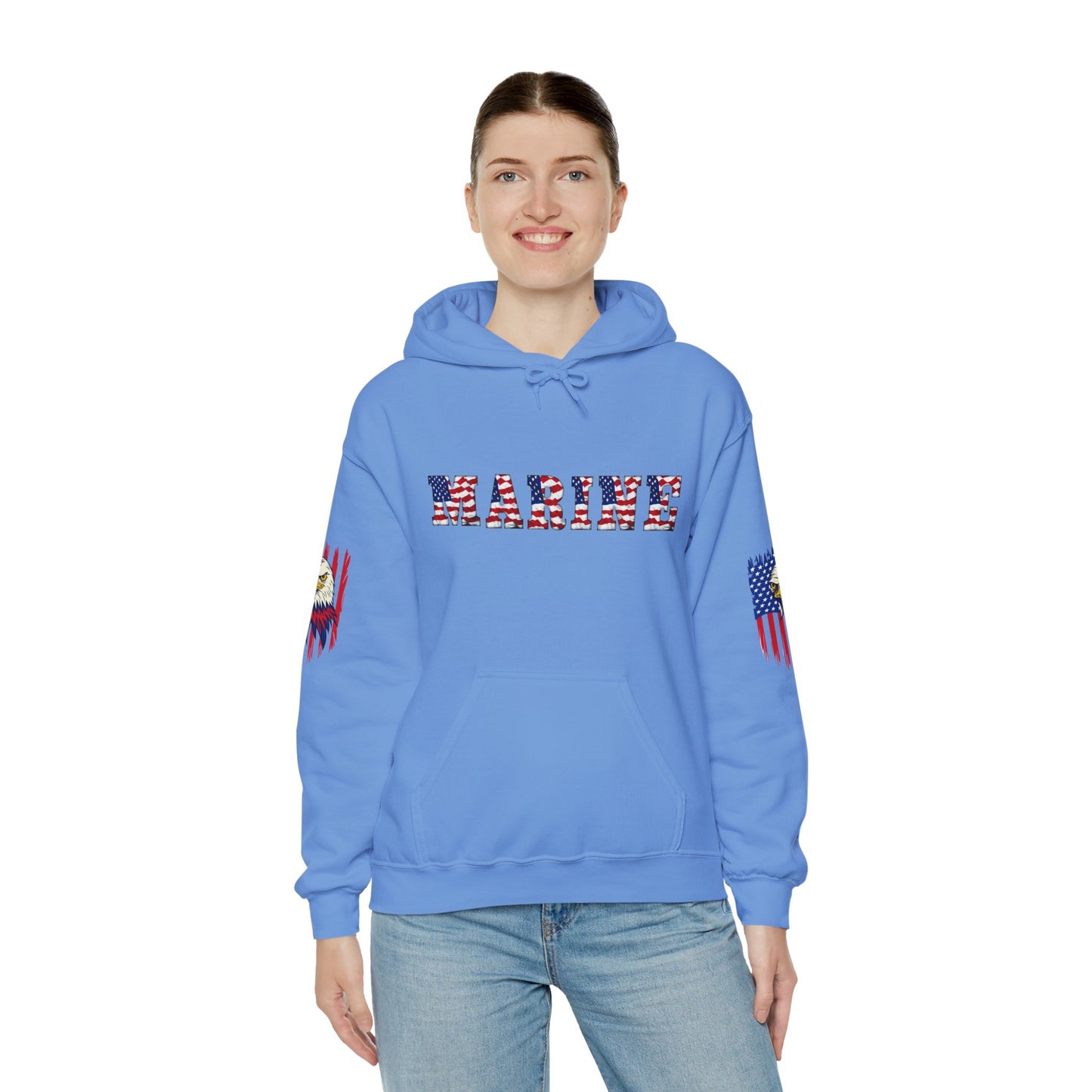Princess Grace  American Pride Marine Eagle Hooded Sweatshirt