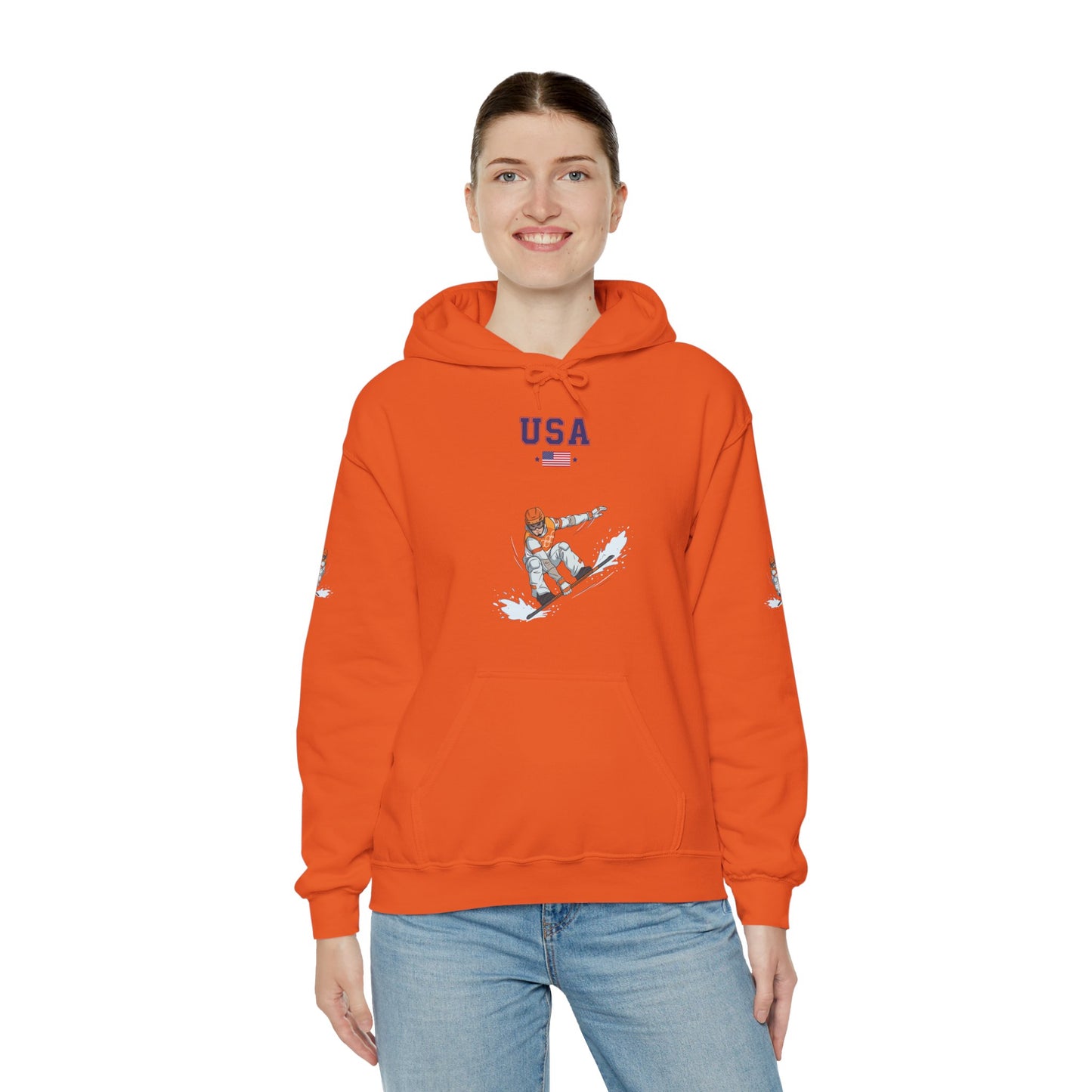 Princess Grace  TEAM USA  Snowboard  Unisex Heavy Blend Hooded Sweatshirt