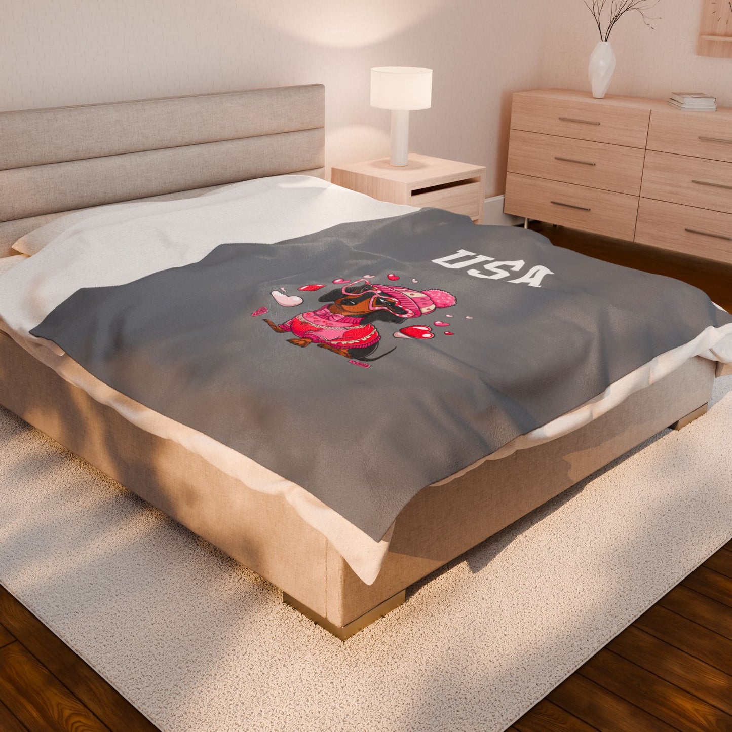 Princess Grace  TEAM USA  Velveteen Plush Blanket