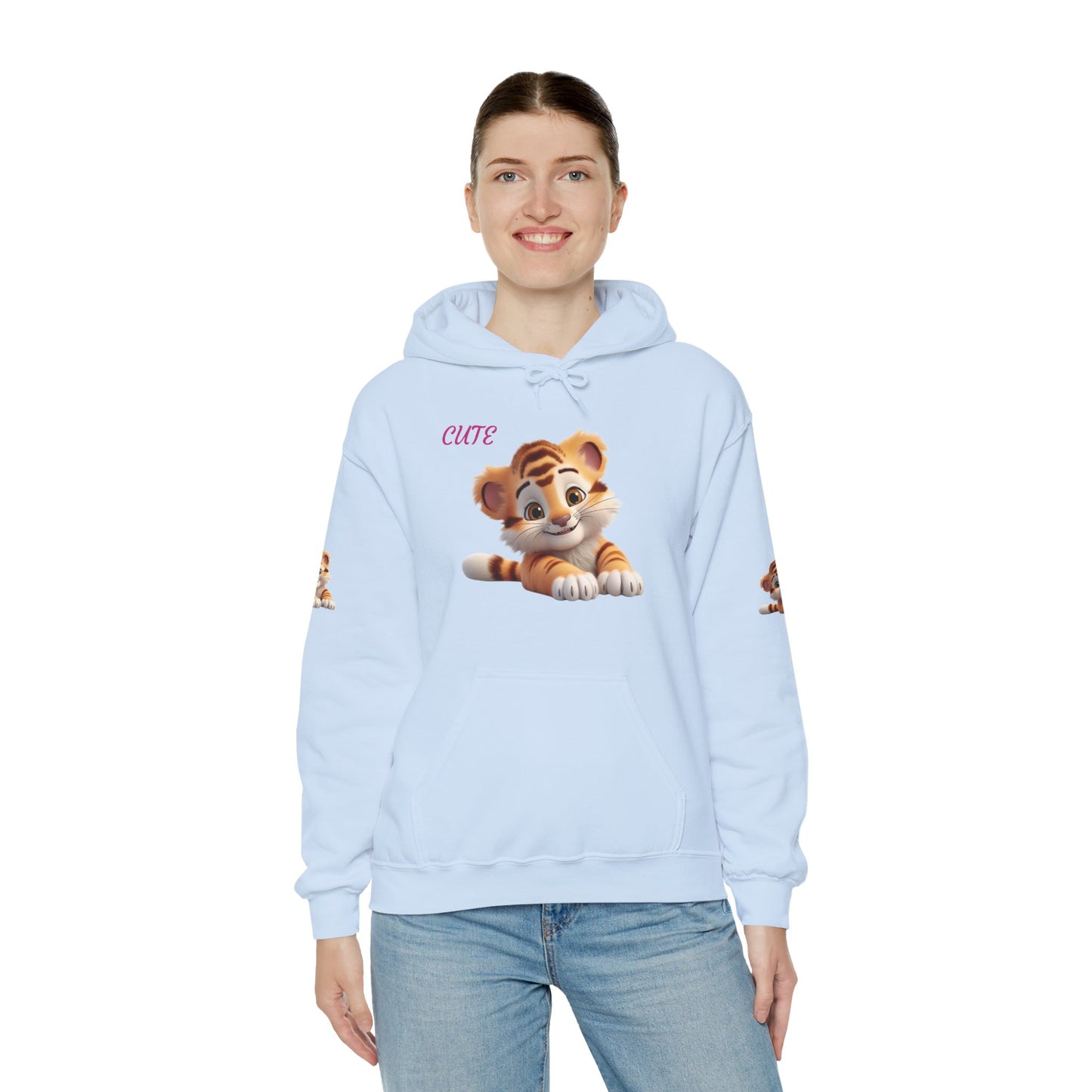 Princess Grace  Cute Tiger Design Unisex Heavy Blend Hooded Sweatshirt