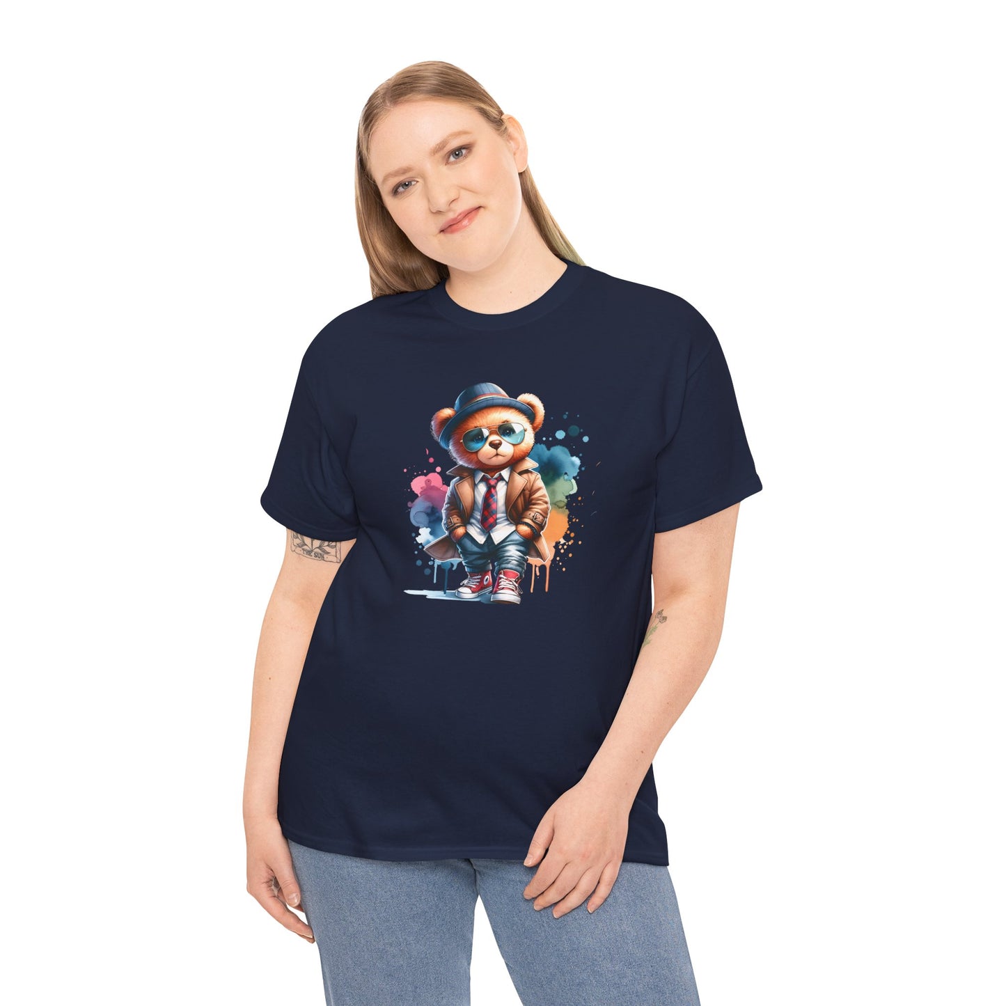 Princess Grace  Stylish Bear Illustration Unisex Heavy Cotton Tee  Trendy and Fun T-Shirt