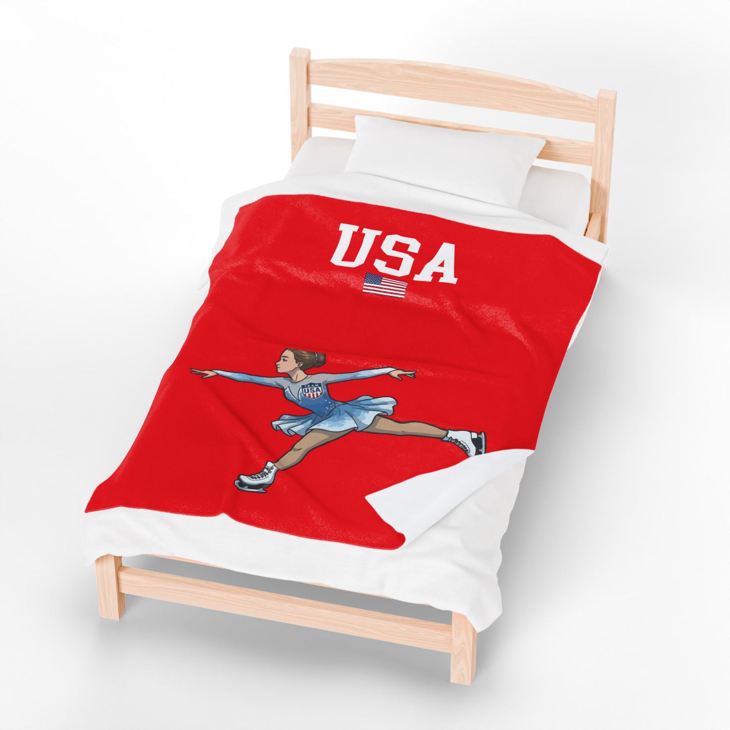 Princess Grace  TEAM USA  Velveteen Plush Blanket