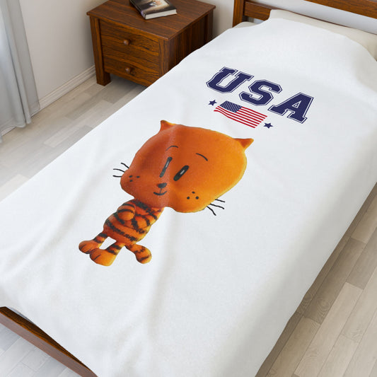 Princess Grace  TEAM USA  Velveteen Plush Blanket
