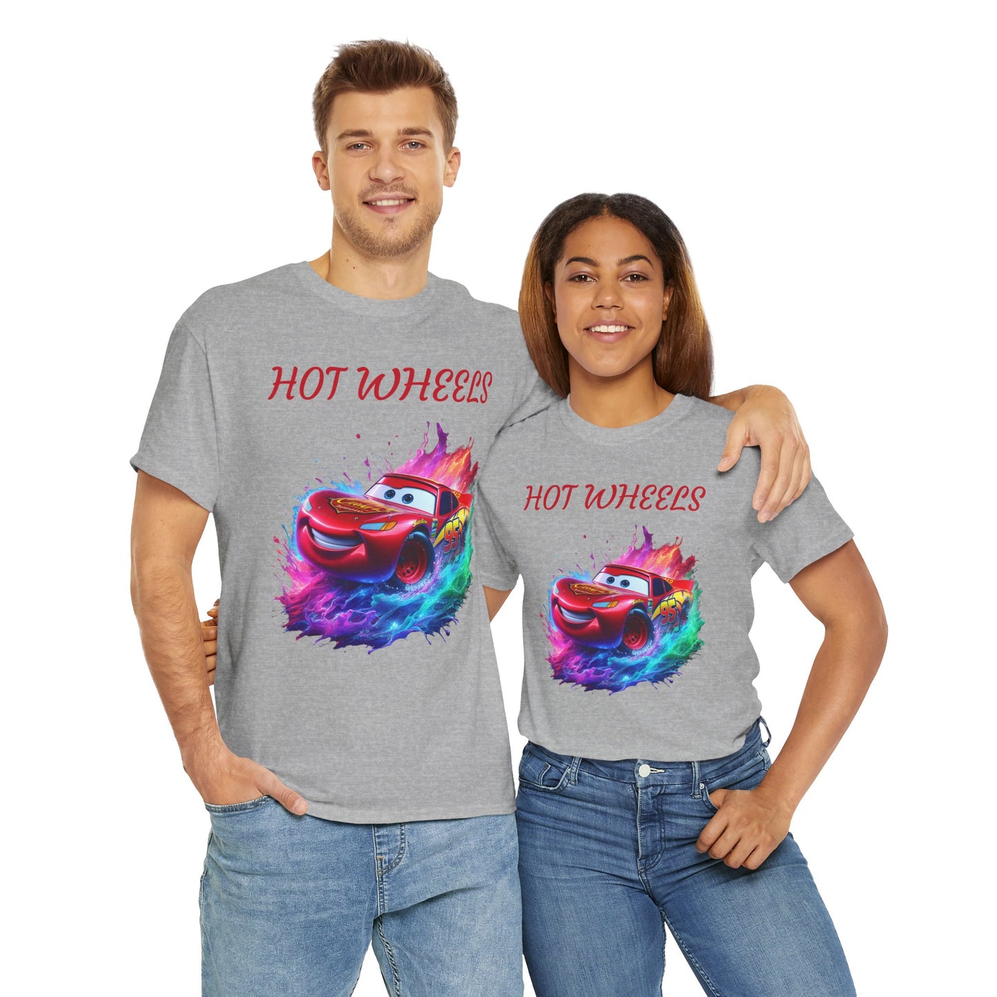 Princess Grace  Hot Wheels Unisex Heavy Cotton Tee Vibrant Racing Graphic T-Shirt