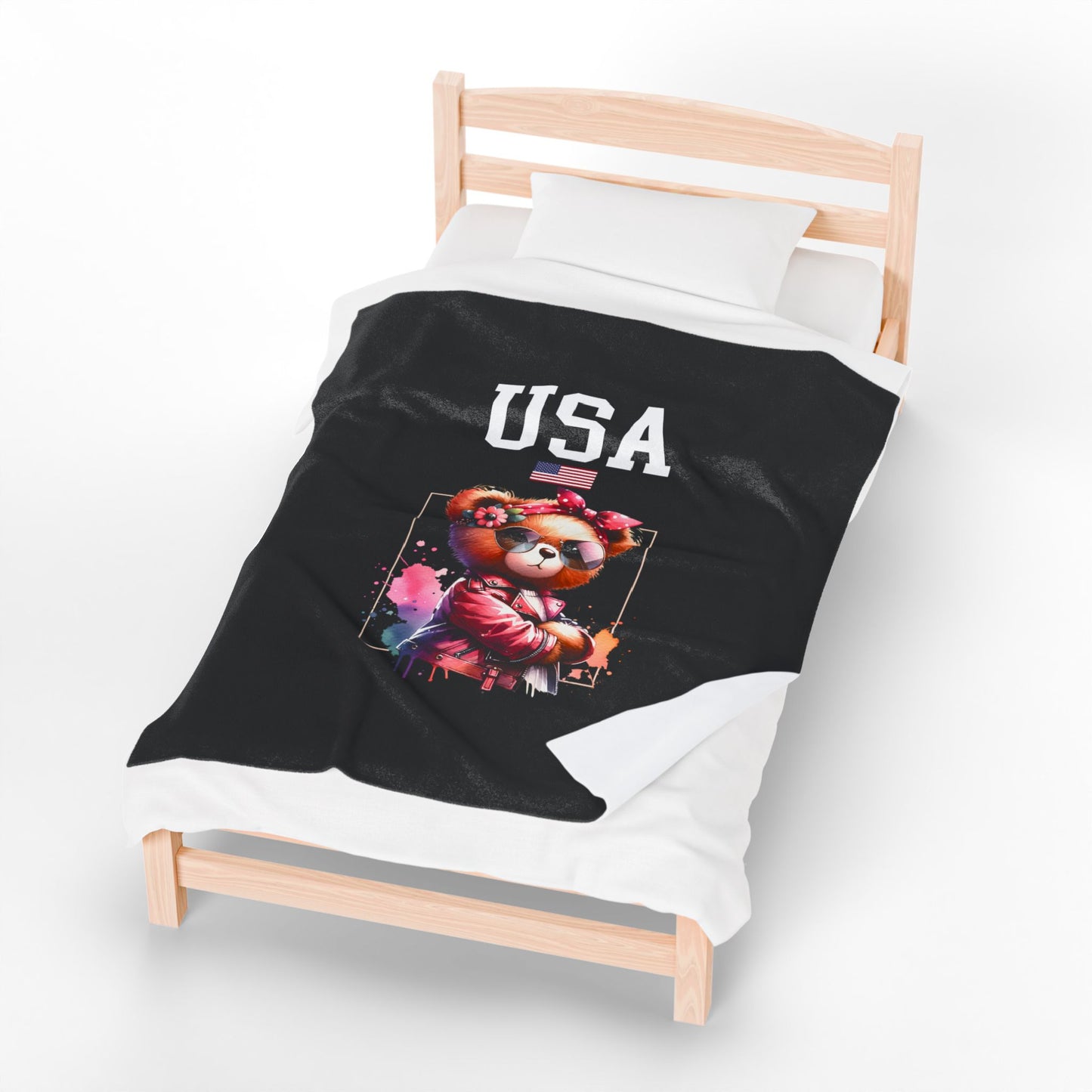 Princess Grace  TEAM USA  Velveteen Plush Blanket