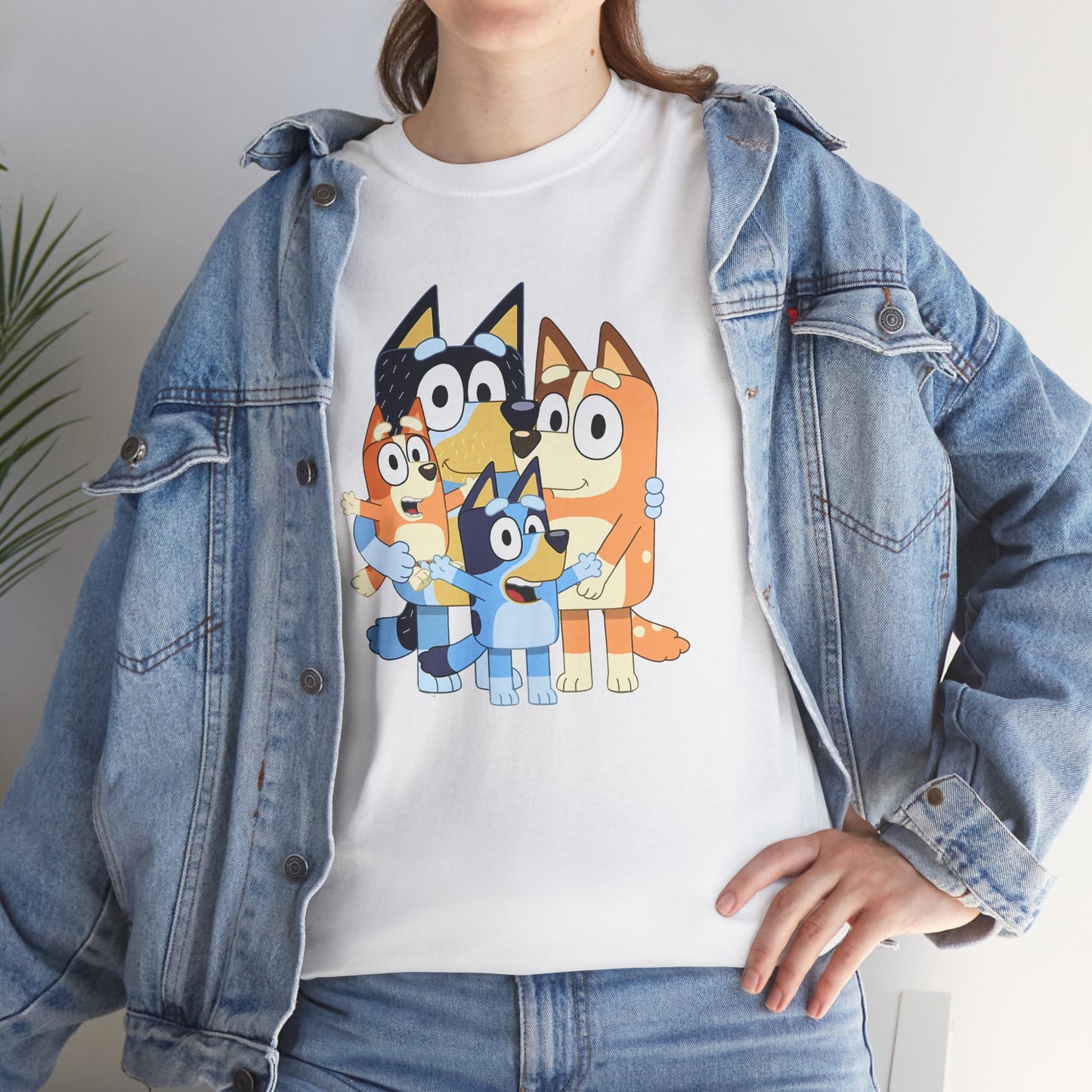 Princess Grace  Bluey Family Unisex Heavy Cotton Tee  Fun and Stylish for Kids and Adults