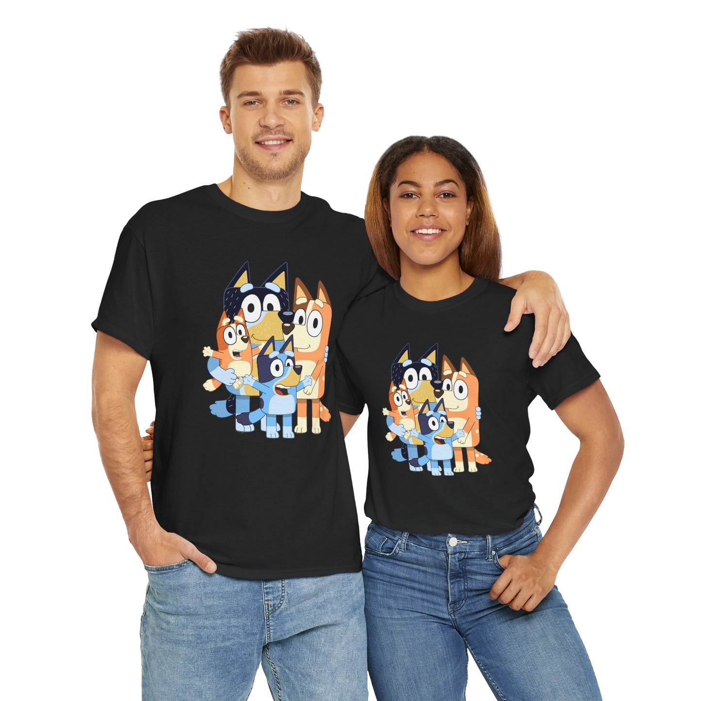 Princess Grace  Bluey Family Unisex Heavy Cotton Tee  Fun and Stylish for Kids and Adults