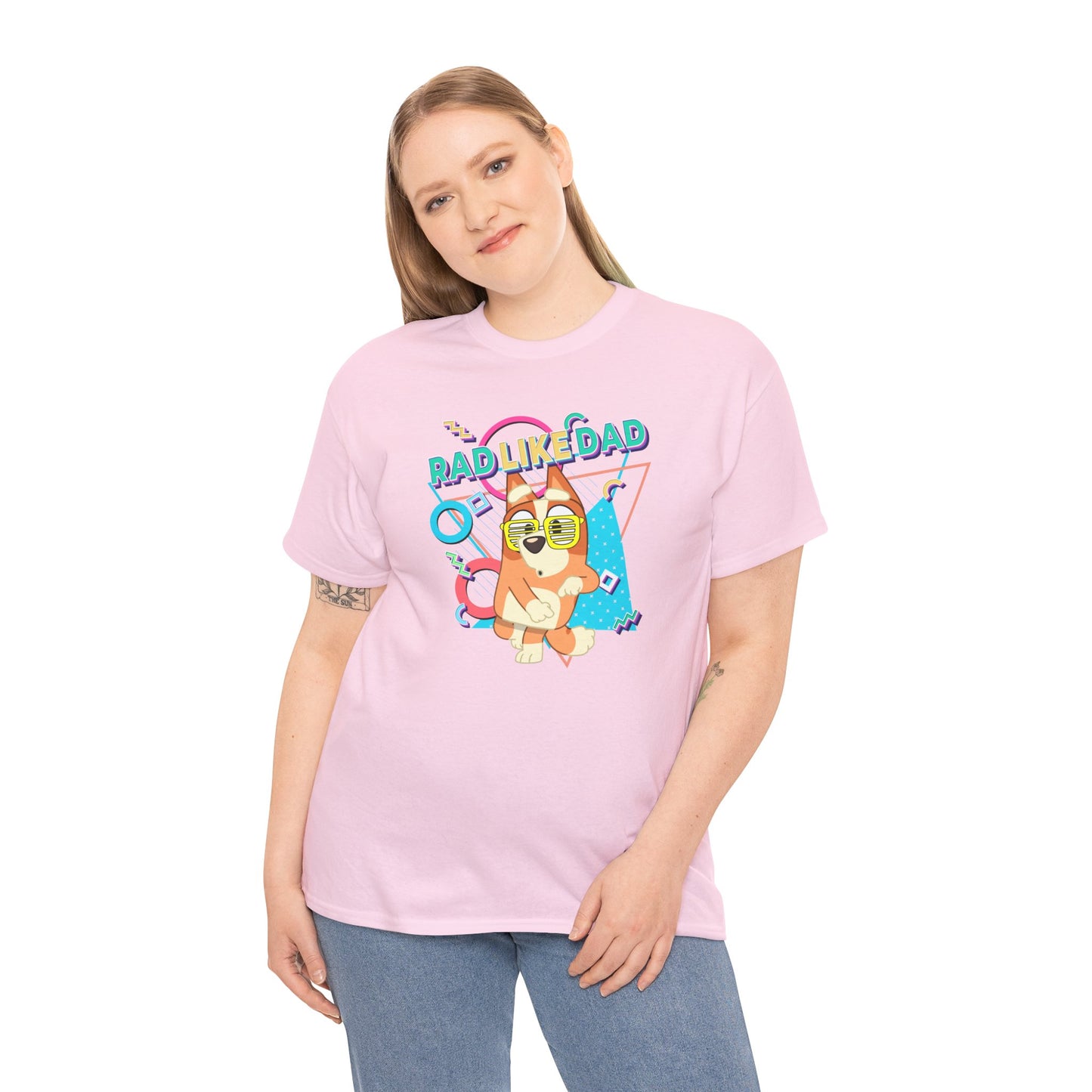 Princess Grace Bluer Rad Like Dad Fun Unisex Heavy Cotton Tee Graphic Tee for Everyday Wear and Gifts