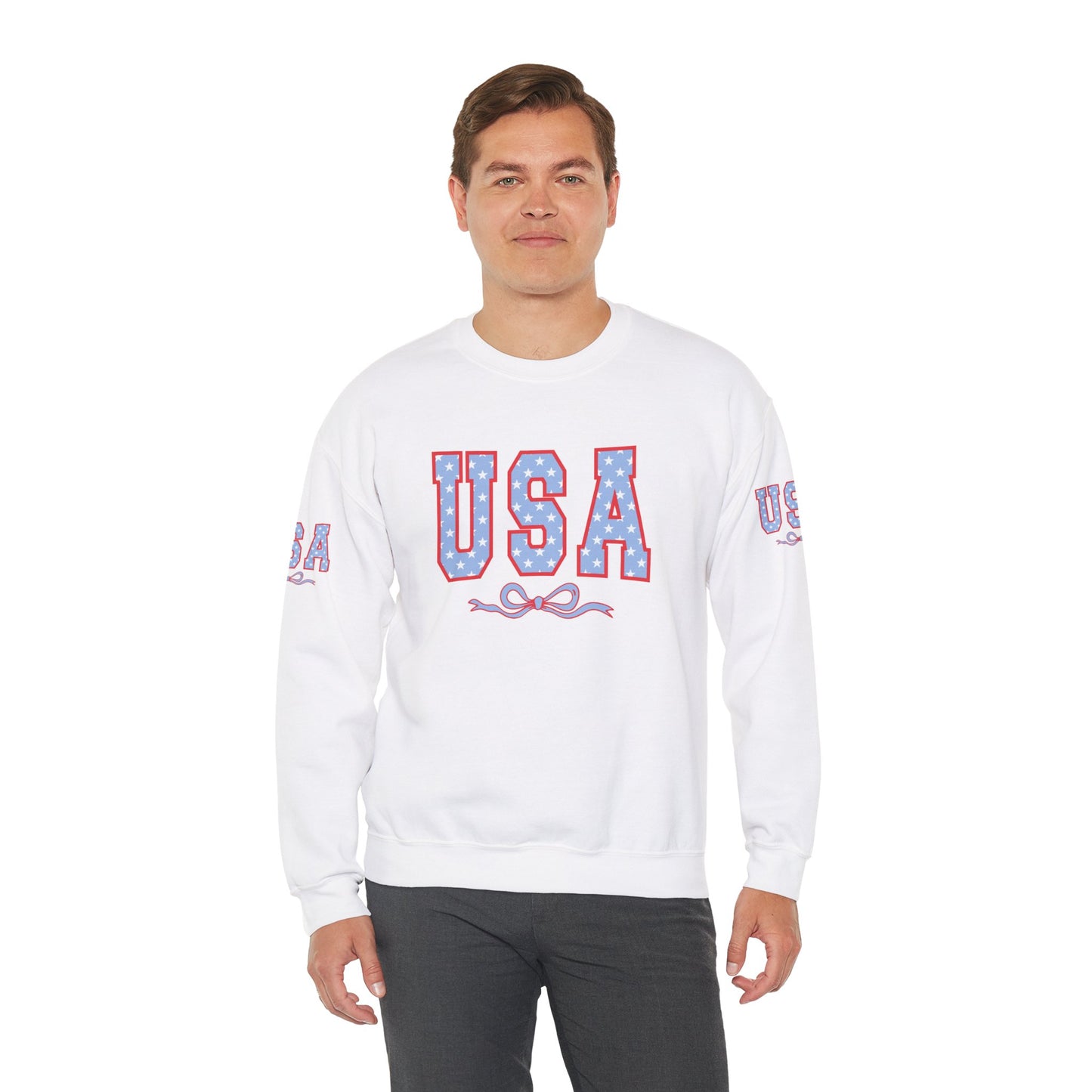 Princess Grace  USA Patriotic Crewneck Sweatshirt for All Seasons