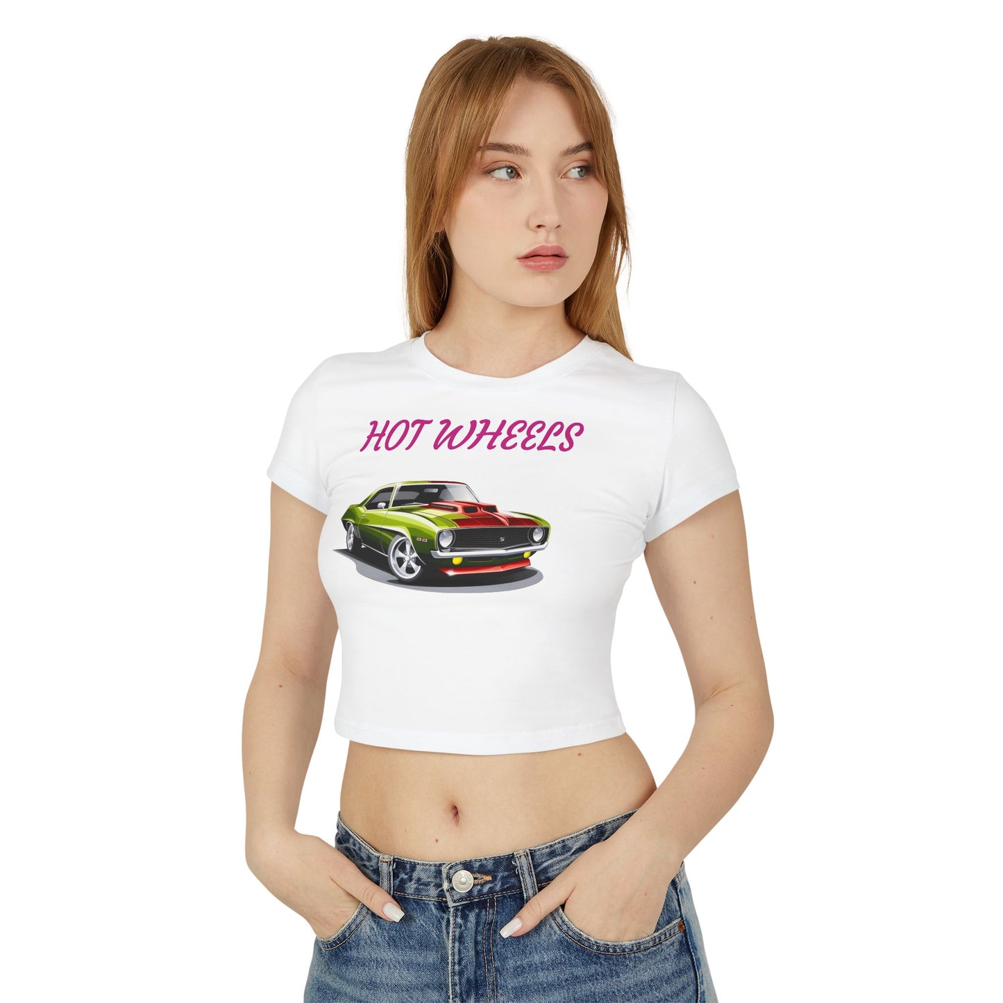 Princess Grace  Hot Wheels Graphic Baby Tee for Women Stylish Retro Car Tee Perfect for Car Lovers & Everyday Wear