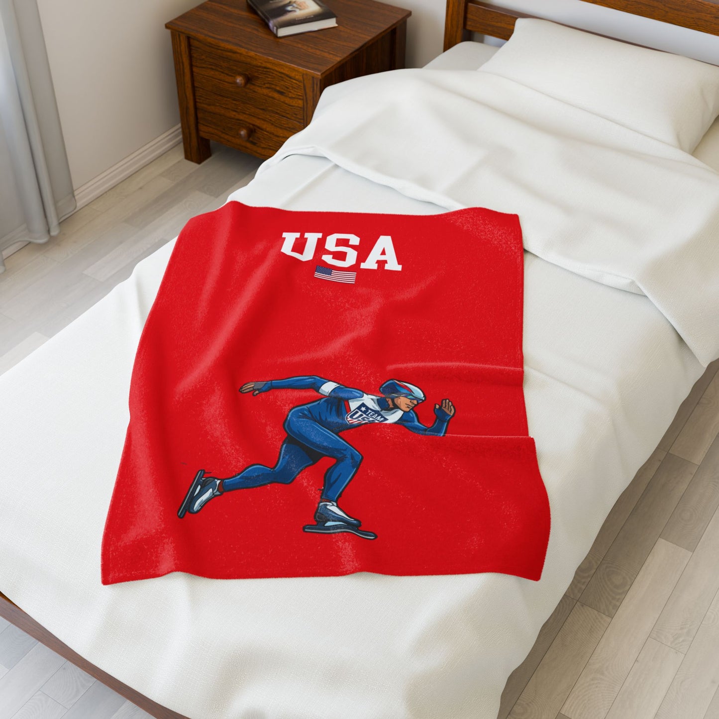 Princess Grace  TEAM USA  Velveteen Plush Blanket