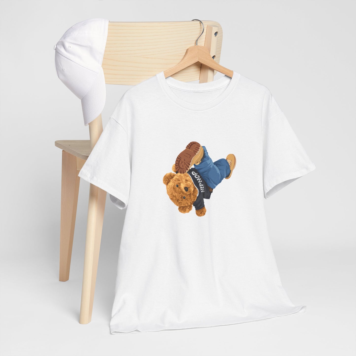 Princess Grace  Casual Vintage Hi[ Hop Bear Tee for Trendy Everyday Wear