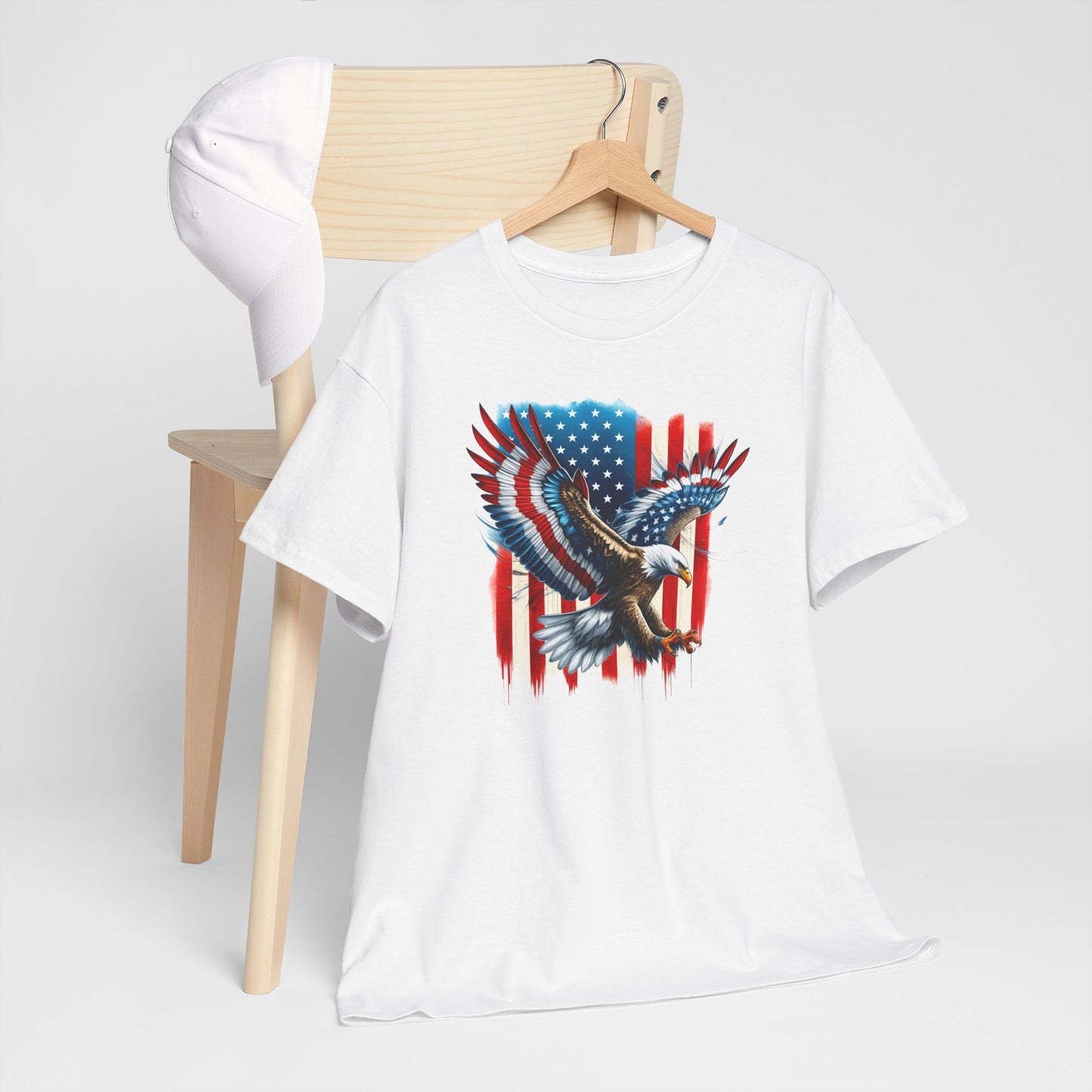 Princess Grace  Patriotic Eagle Unisex Heavy Cotton Tee