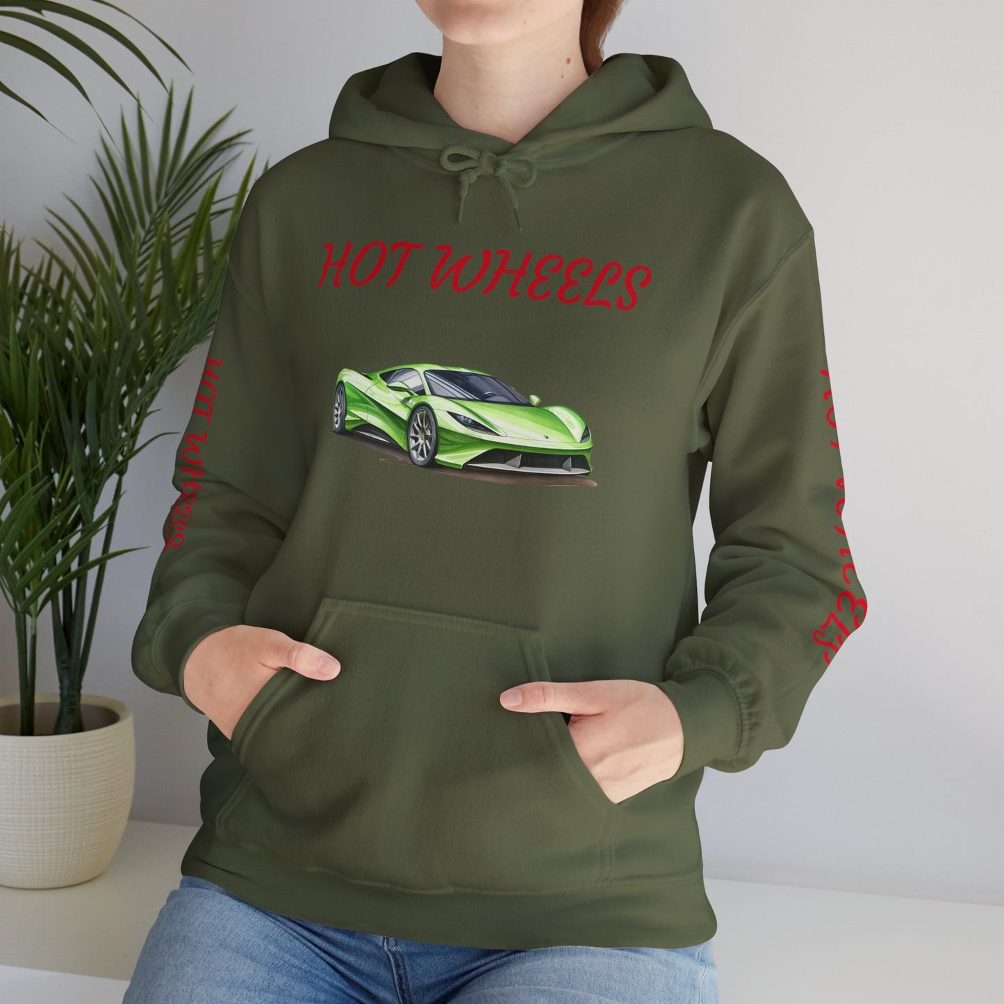 Princess Grace Hot Wheels Unisex Hooded Sweatshirt Vibrant Automotive Design