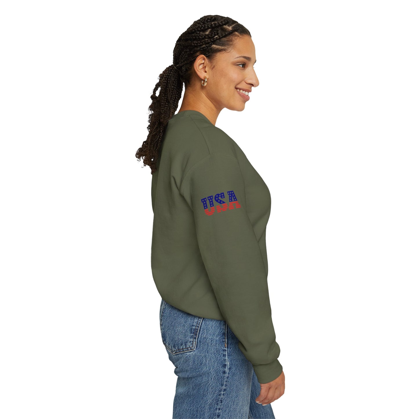 Princess Grace  Patriotic USA Unisex Crewneck Sweatshirt Perfect for Independence Day Casual Wear