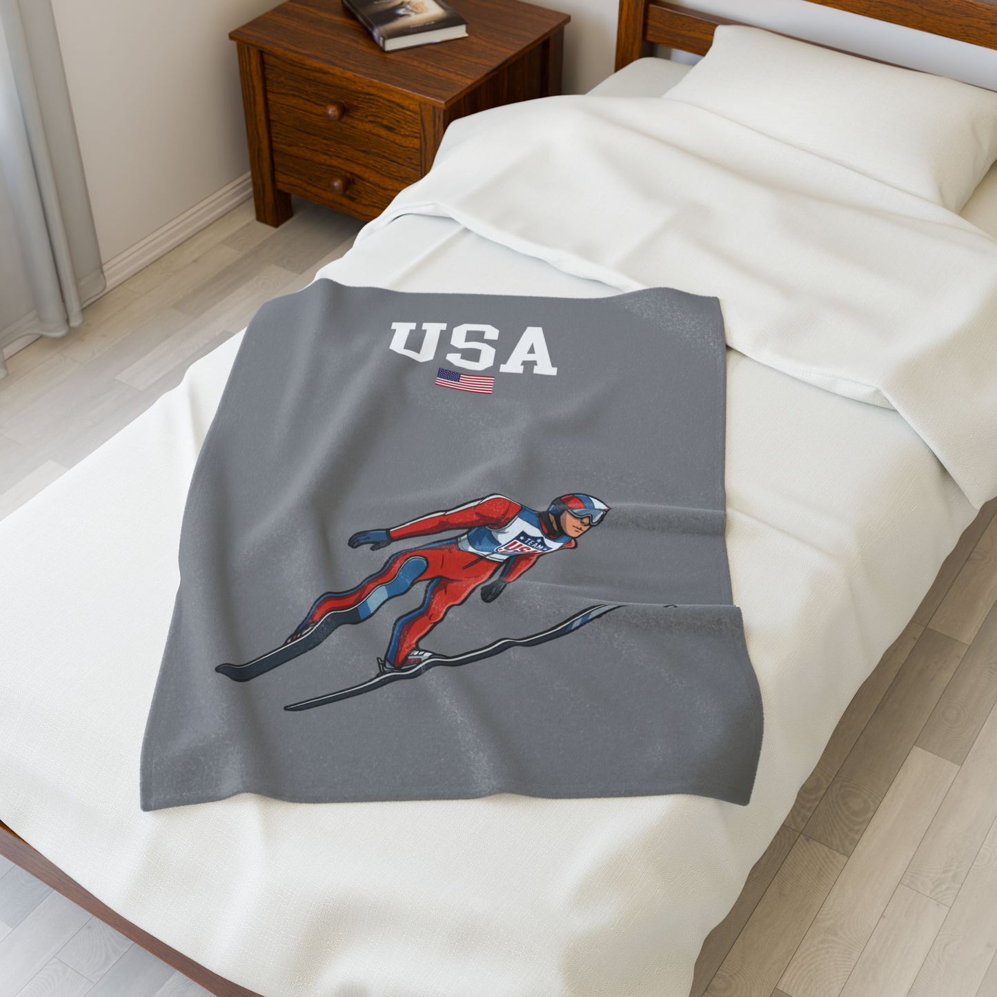 Princess Grace  TEAM USA  Velveteen Plush Blanket