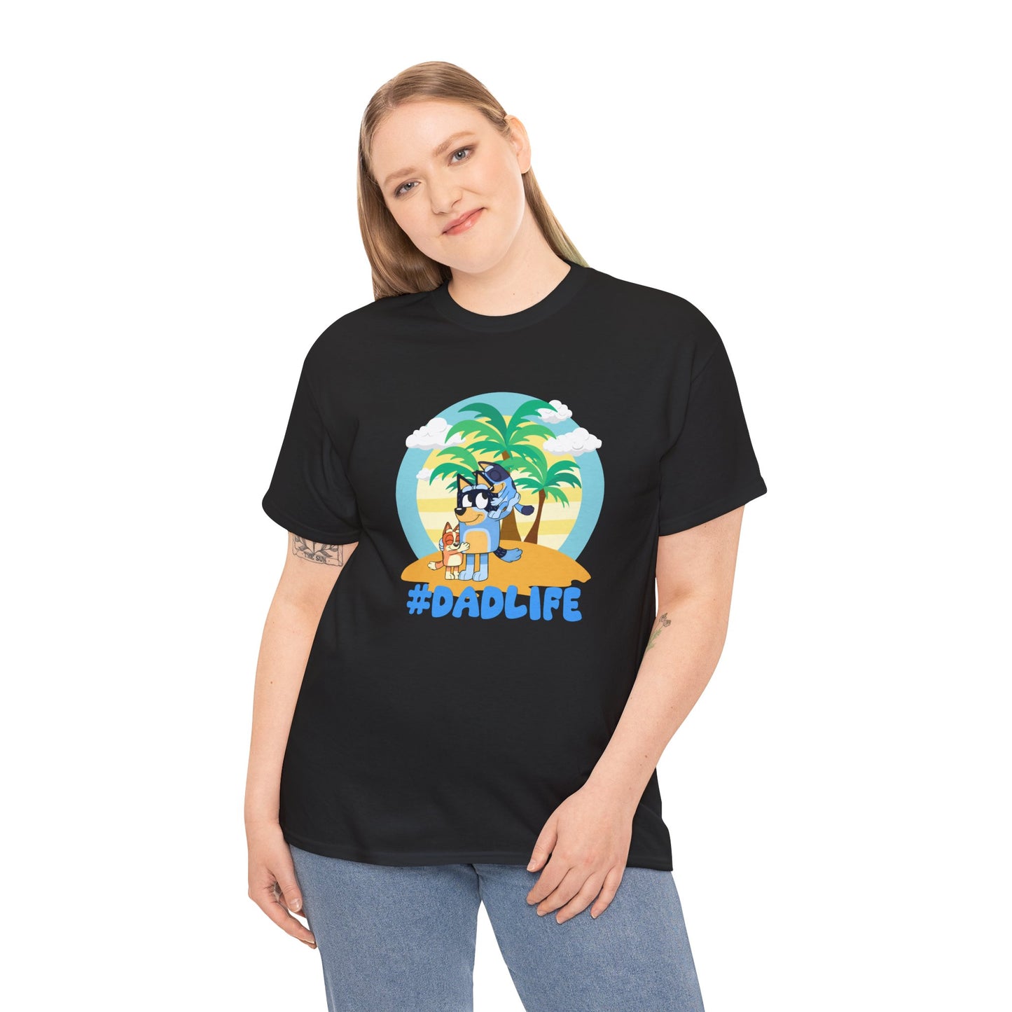 Princess Grace  Bluey  #DadLife Unisex Heavy Cotton Tee  Perfect for Dads Beach Vibes and Everyday Wear