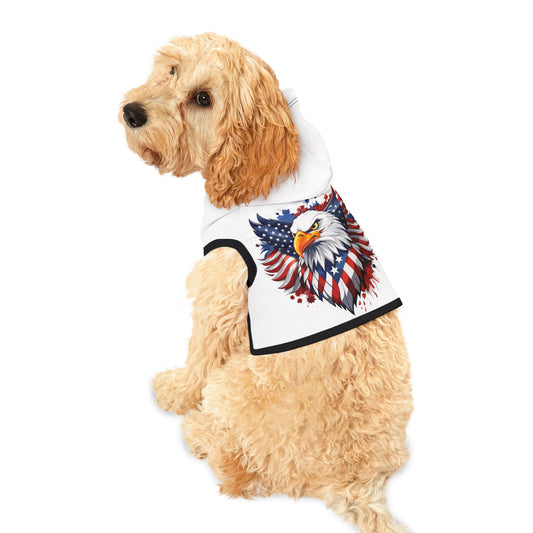 Princess Grace  Patriotic Eagle Pet Hoodie for Dogs  Stylish Independence Day Apparel