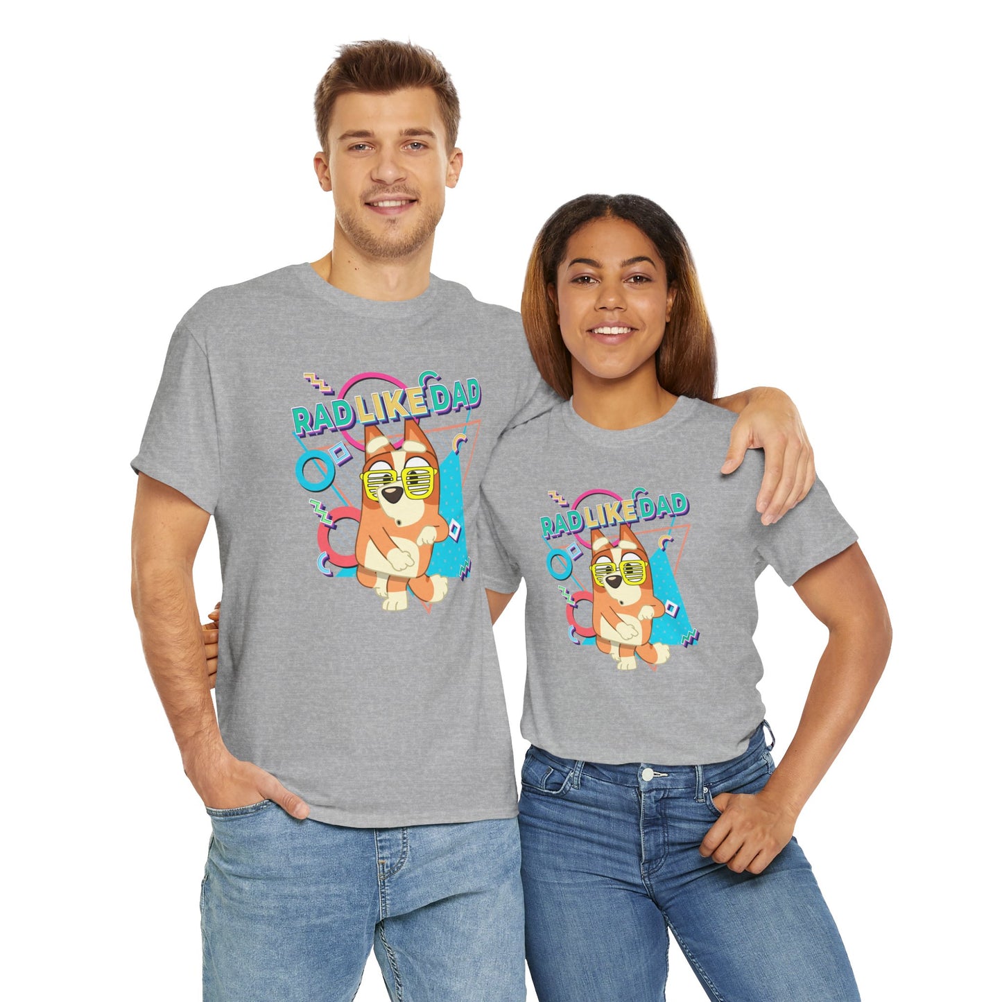 Princess Grace Bluer Rad Like Dad Fun Unisex Heavy Cotton Tee Graphic Tee for Everyday Wear and Gifts