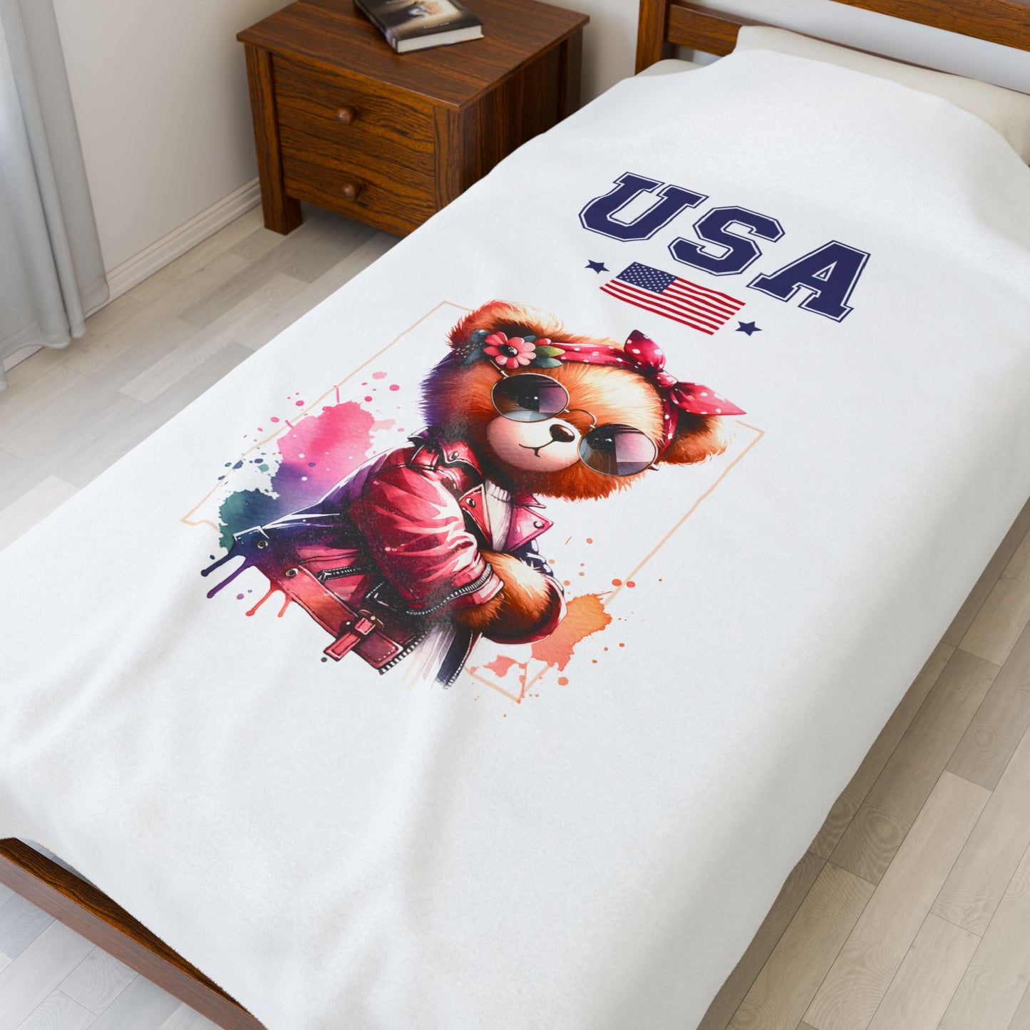 Princess Grace  TEAM USA  Velveteen Plush Blanket
