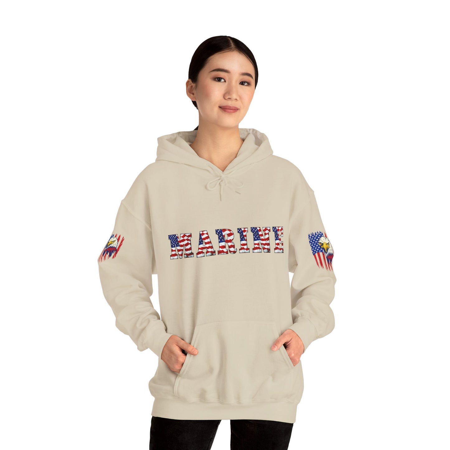 Princess Grace  American Pride Marine Eagle Hooded Sweatshirt