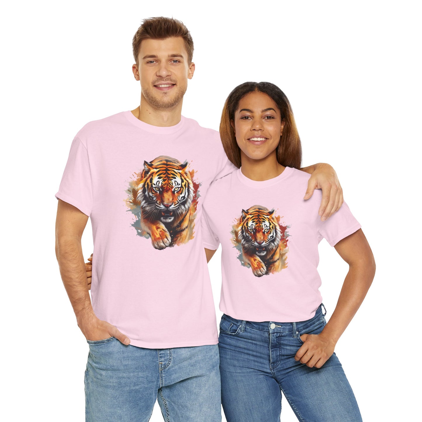 Princess Grace  Fierce Tiger Unisex Heavy Cotton Tee  Wild Animal Graphic Shirt