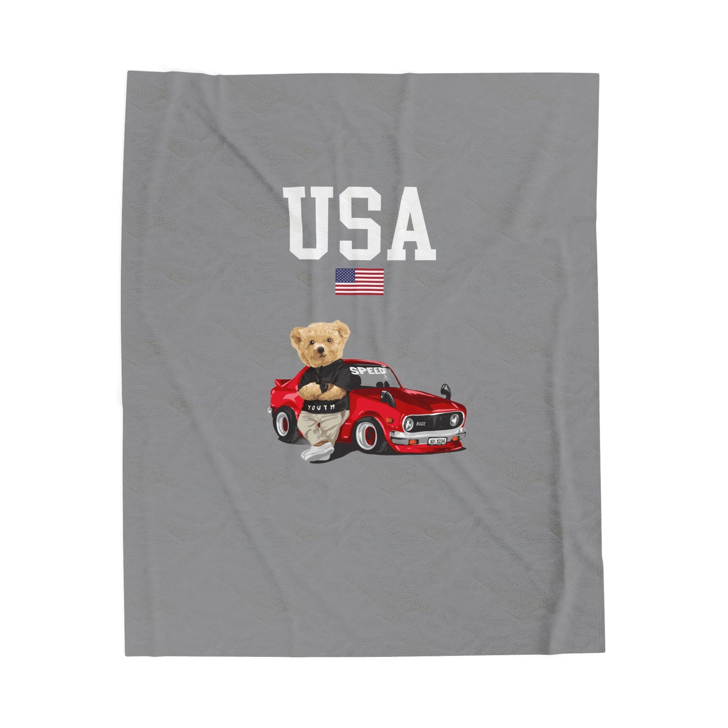 Princess Grace  TEAM USA  Velveteen Plush Blanket