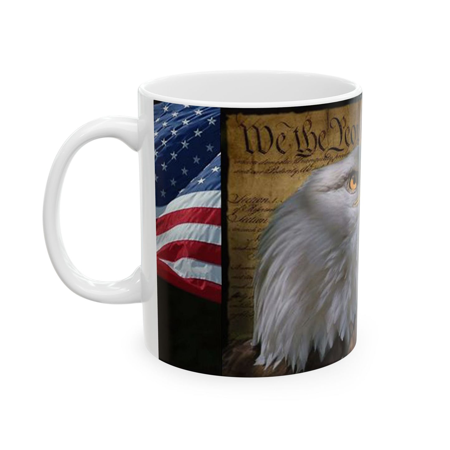 Princess Grace Patriotic Eagle Ceramic Mug Perfect for Independence Day Gift for Veterans American Pride 4th of July