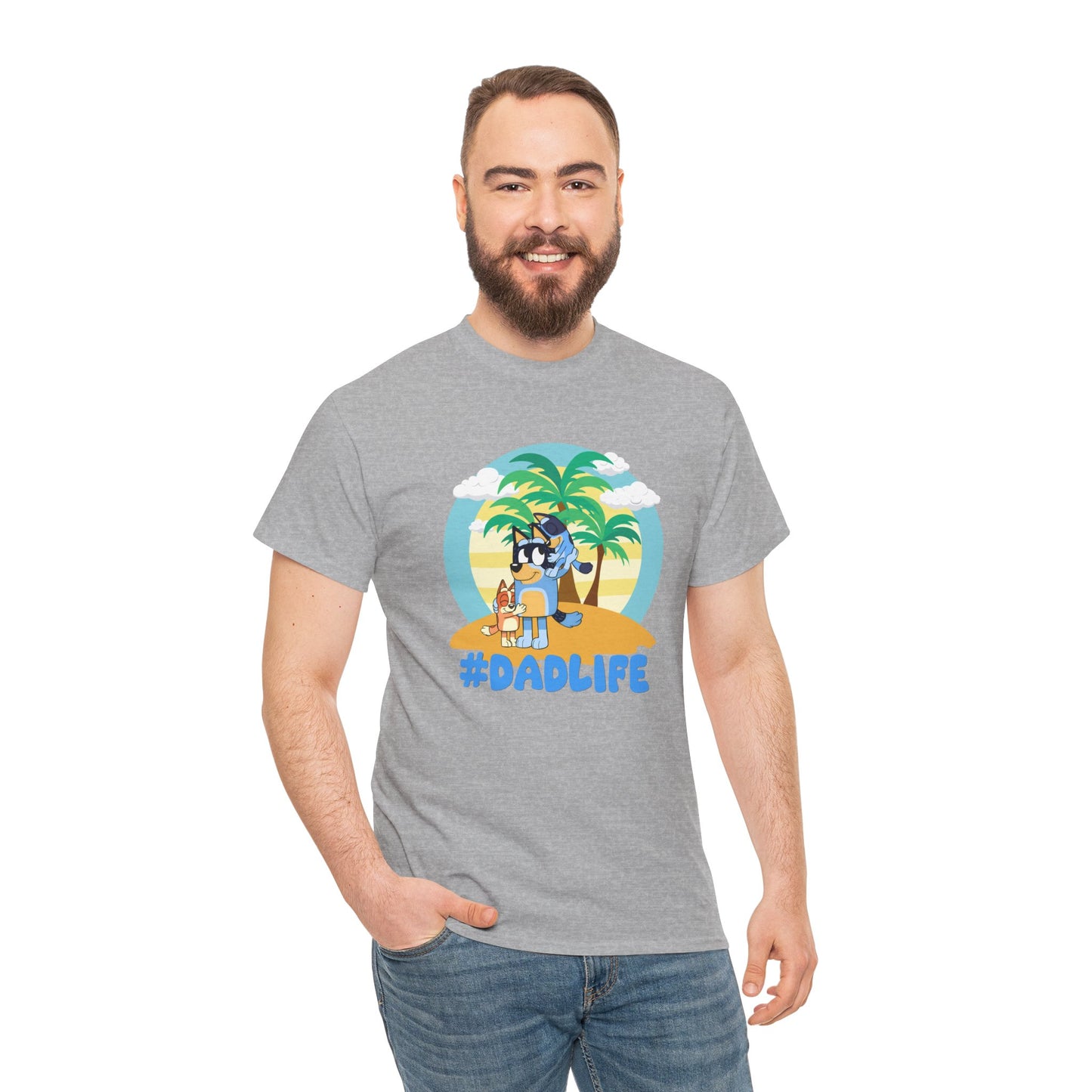 Princess Grace  Bluey  #DadLife Unisex Heavy Cotton Tee  Perfect for Dads Beach Vibes and Everyday Wear
