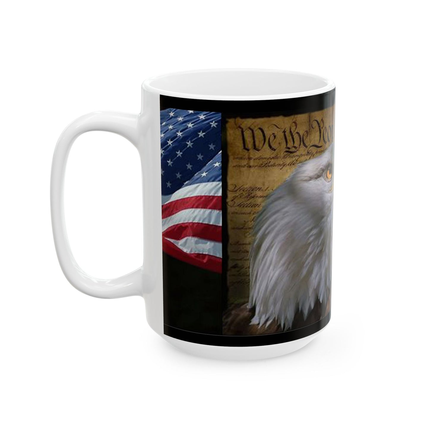 Princess Grace Patriotic Eagle Ceramic Mug Perfect for Independence Day, Gift for Veterans, American Pride, 4th of July