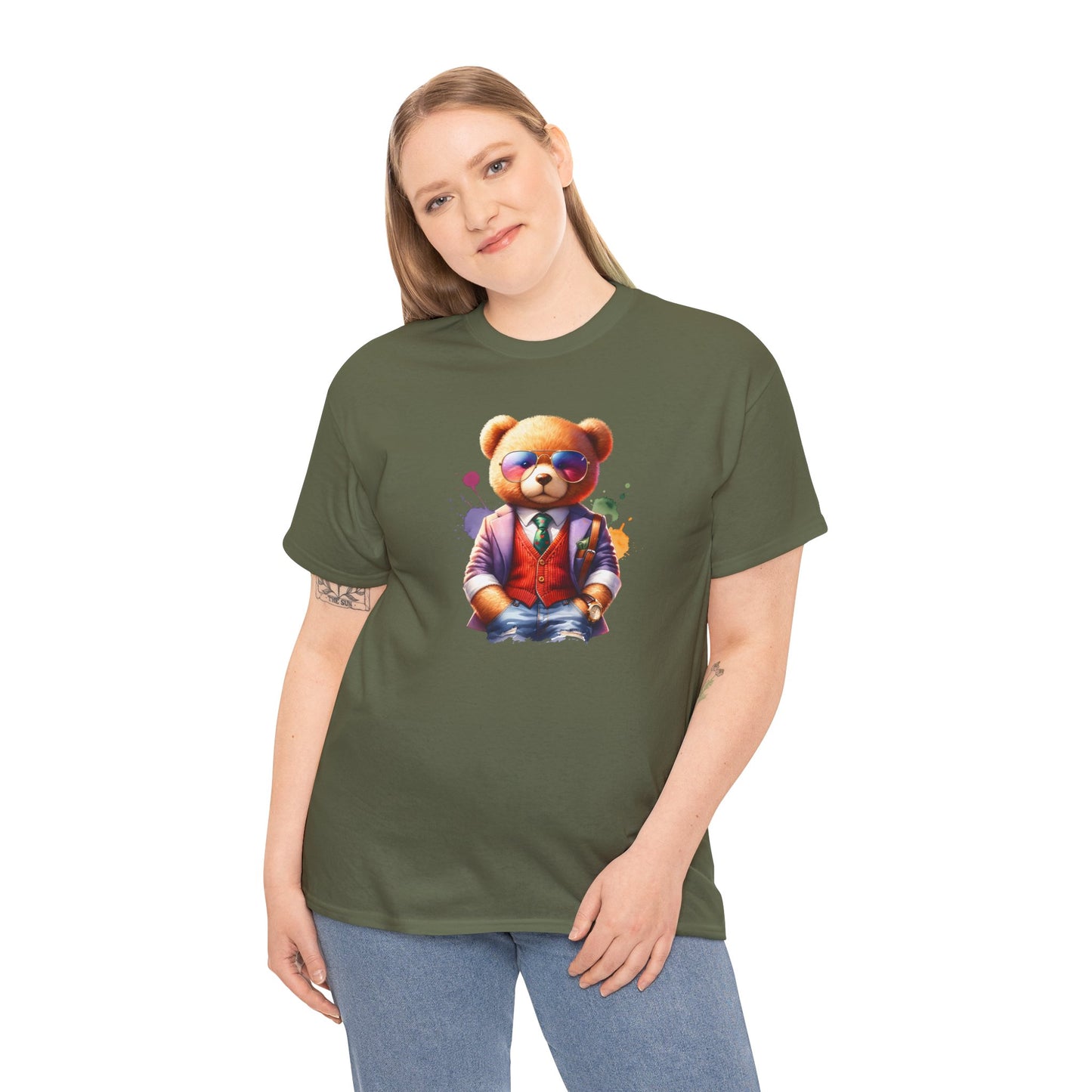 Princess Grace  Trendy Teddy Bear Graphic Unisex Heavy Cotton Tee