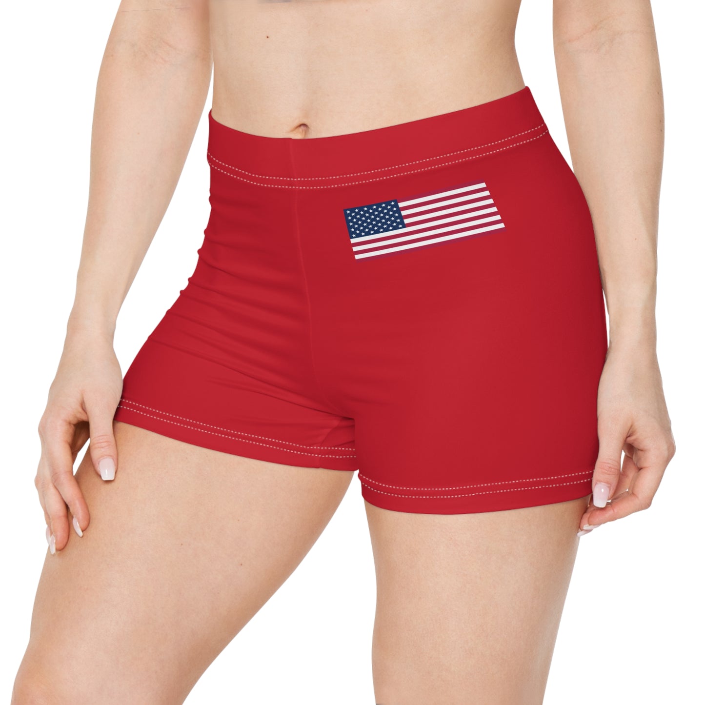 Princess Grace  Patriotic Women's Shorts with American Flag