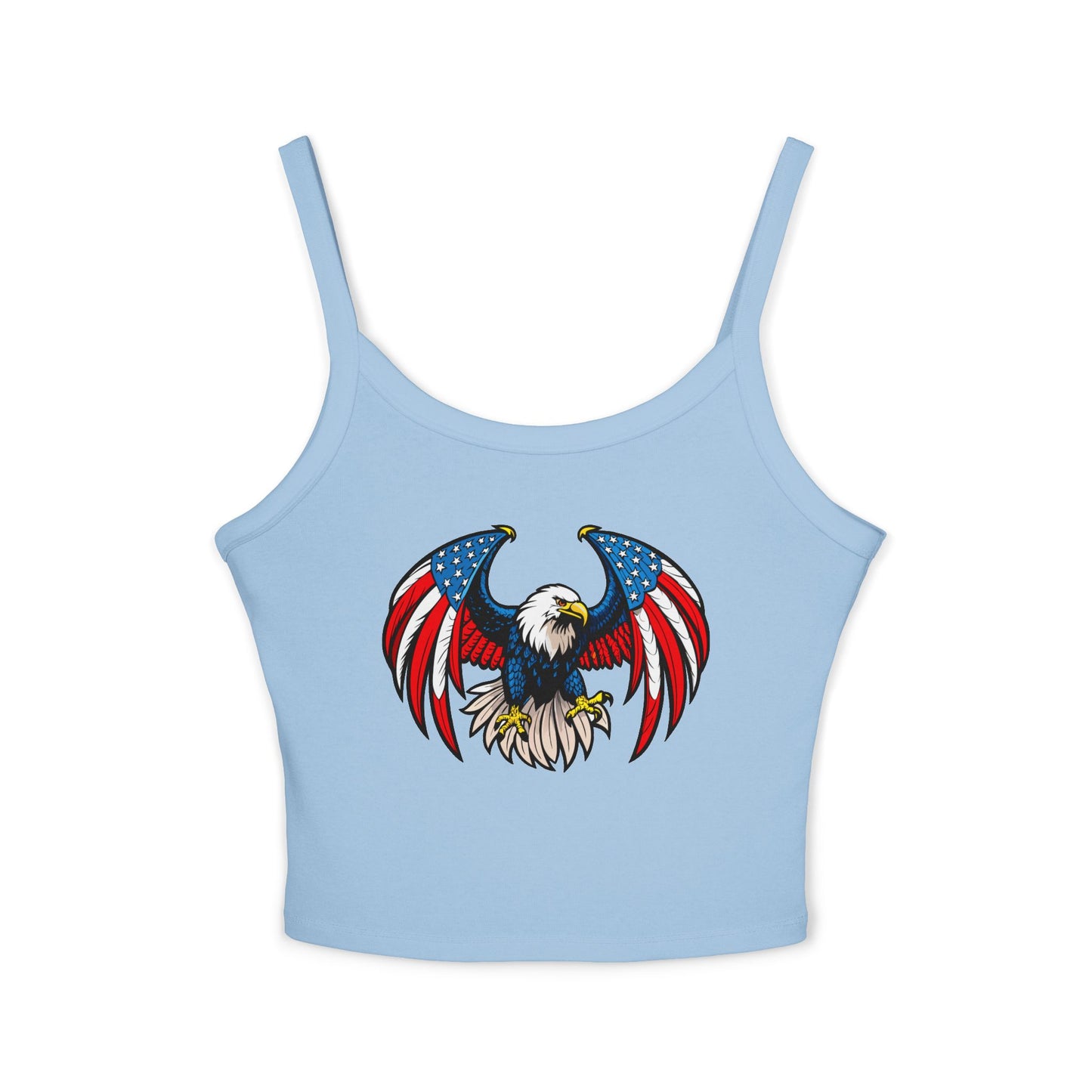 Princess Grace  Patriotic Women's Spaghetti Strap Tank Top  USA Eagle Design